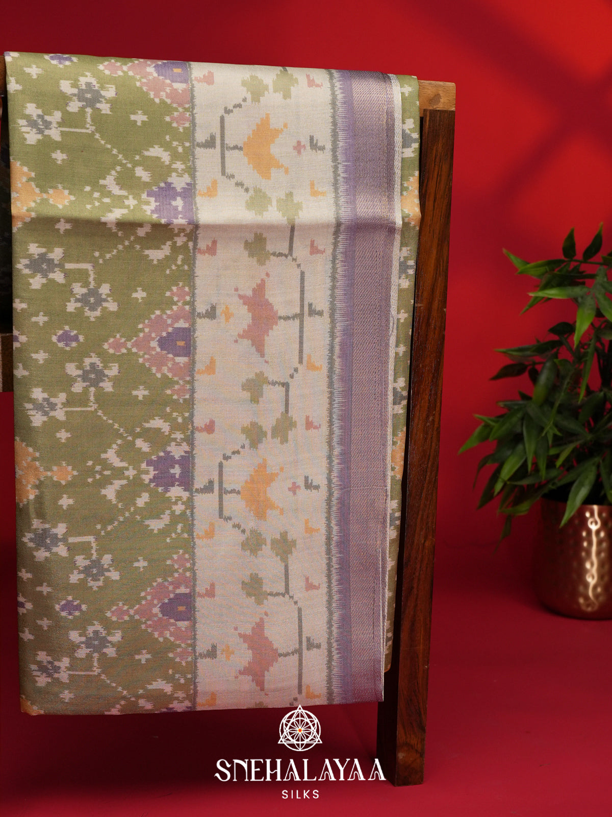 Pale Green Tussar Saree