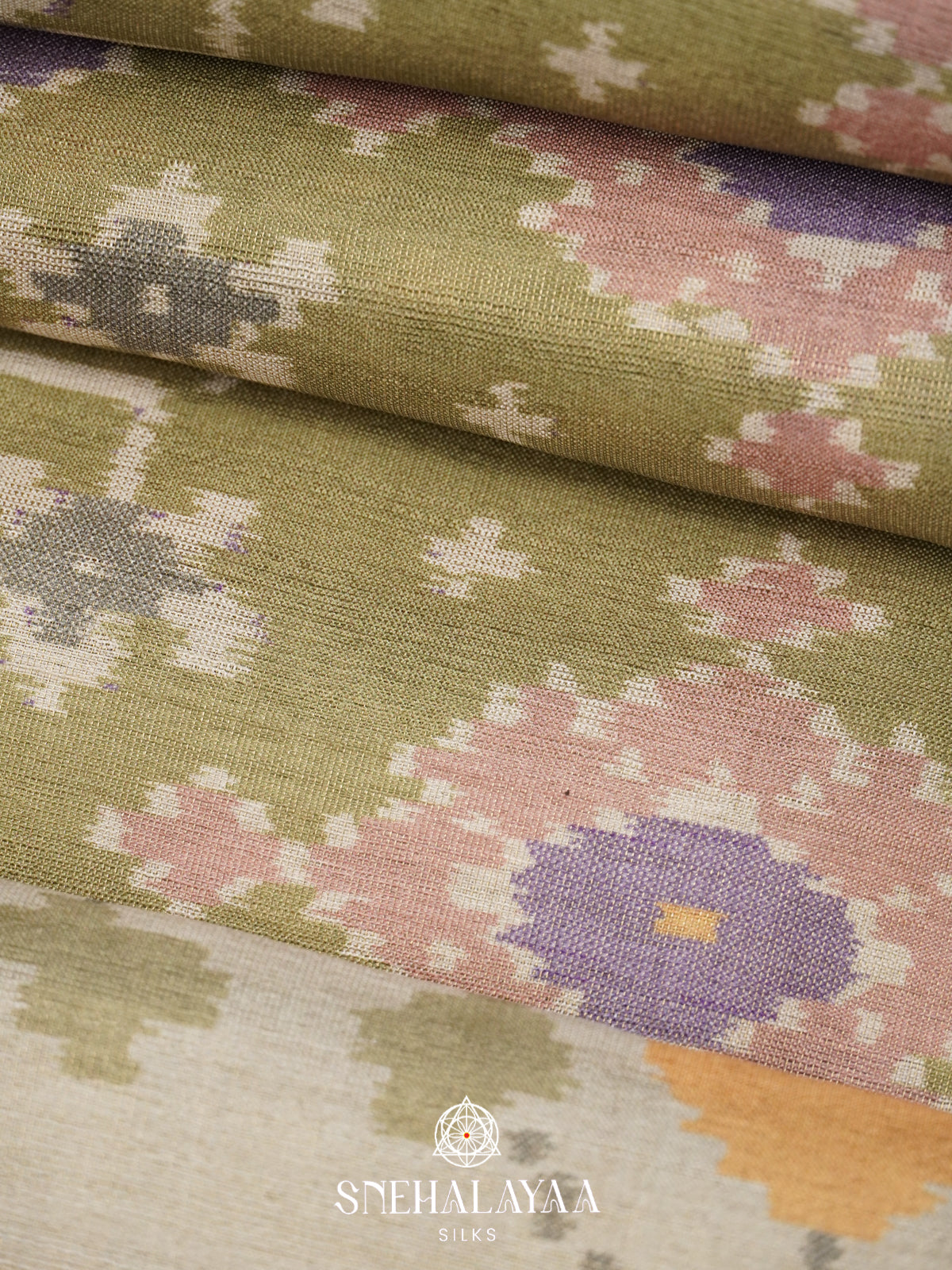 Pale Green Tussar Saree