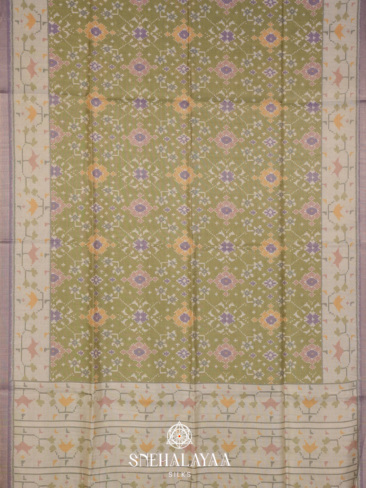Pale Green Tussar Saree