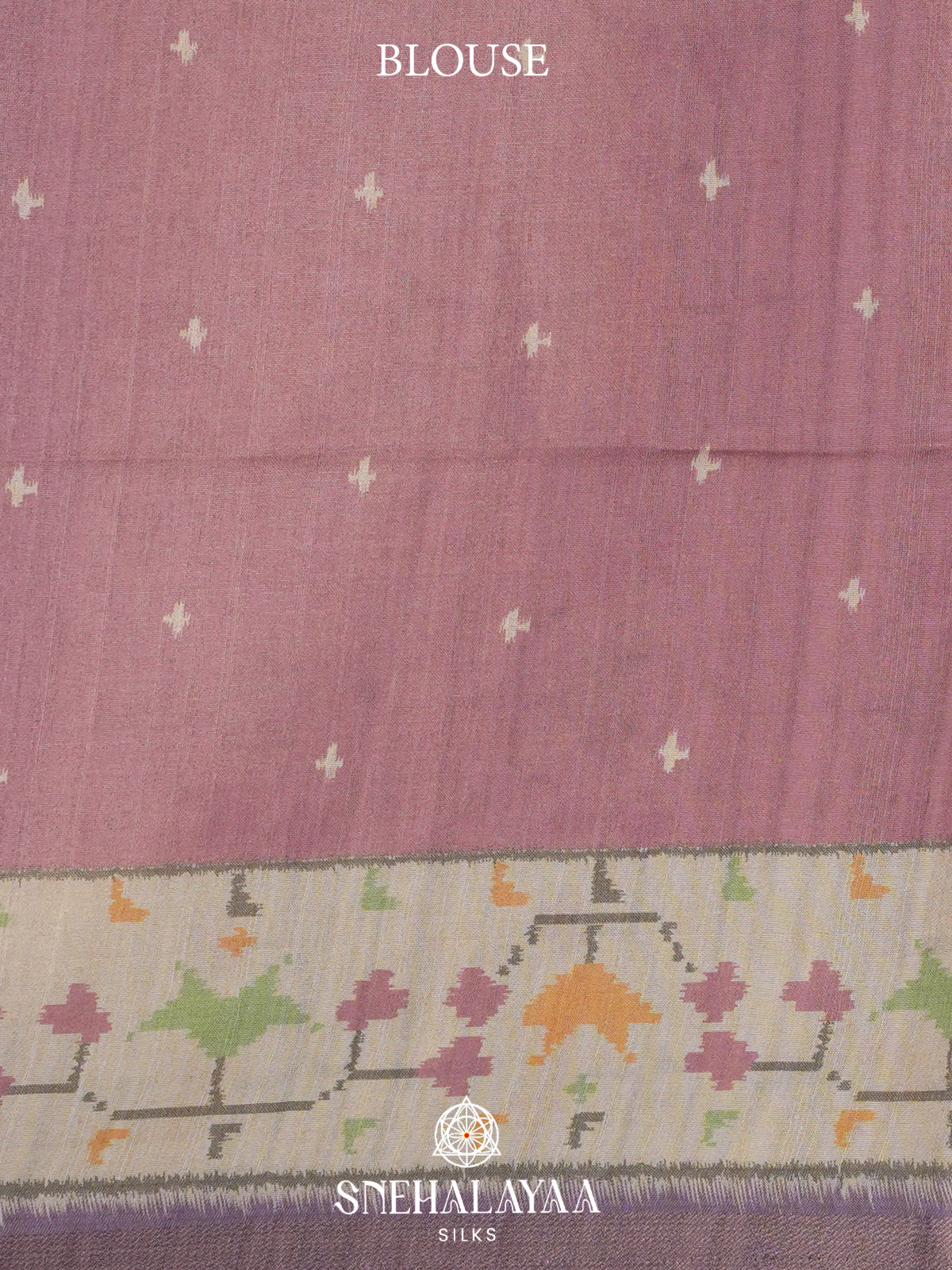 Mauve Pink Tussar Saree