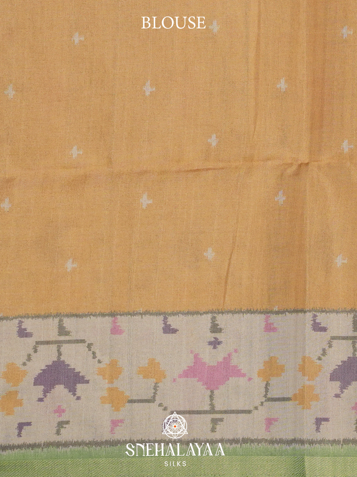 Pale Yellow Tussar Saree