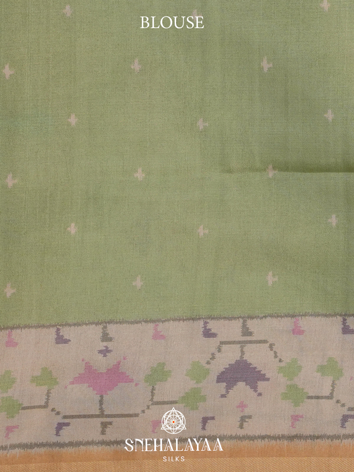 Mint Green Tussar Saree