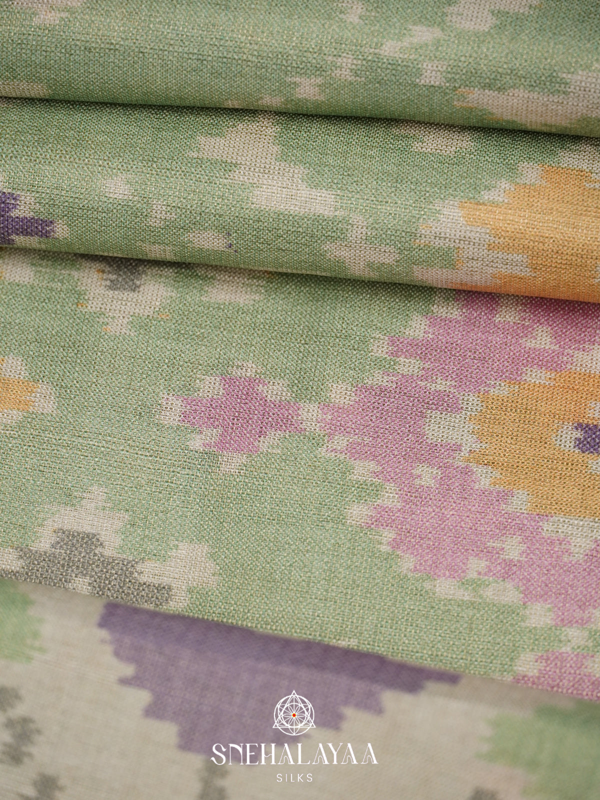 Mint Green Tussar Saree