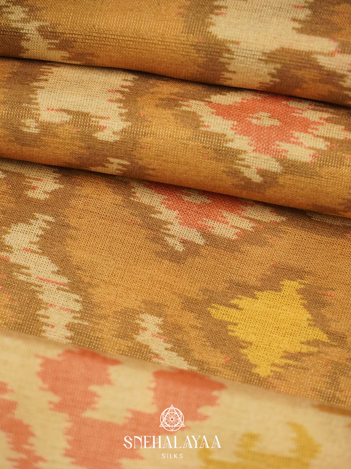 Yellow Tussar Saree