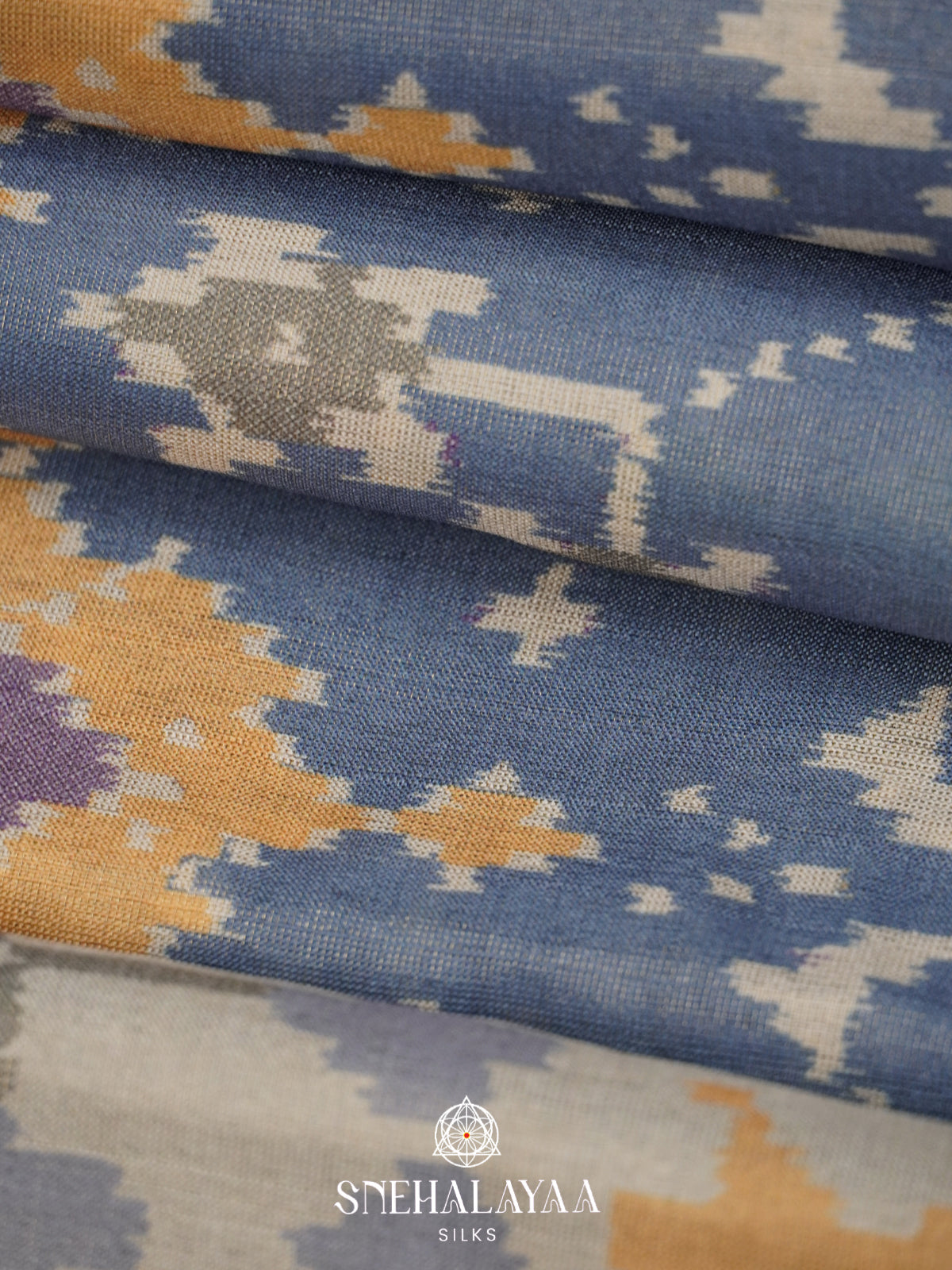 Pale Blue Tussar Saree