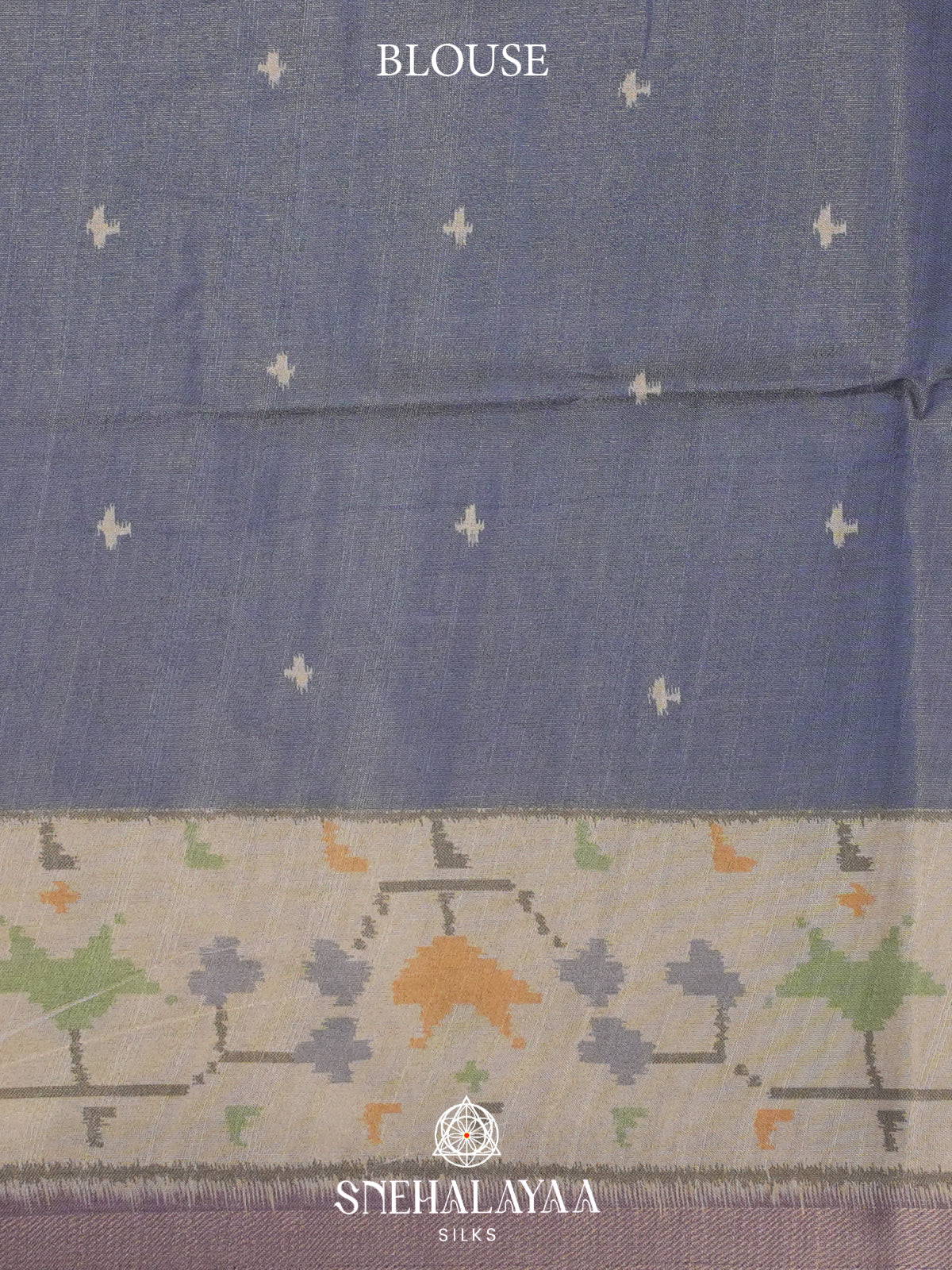Pale Blue Tussar Saree