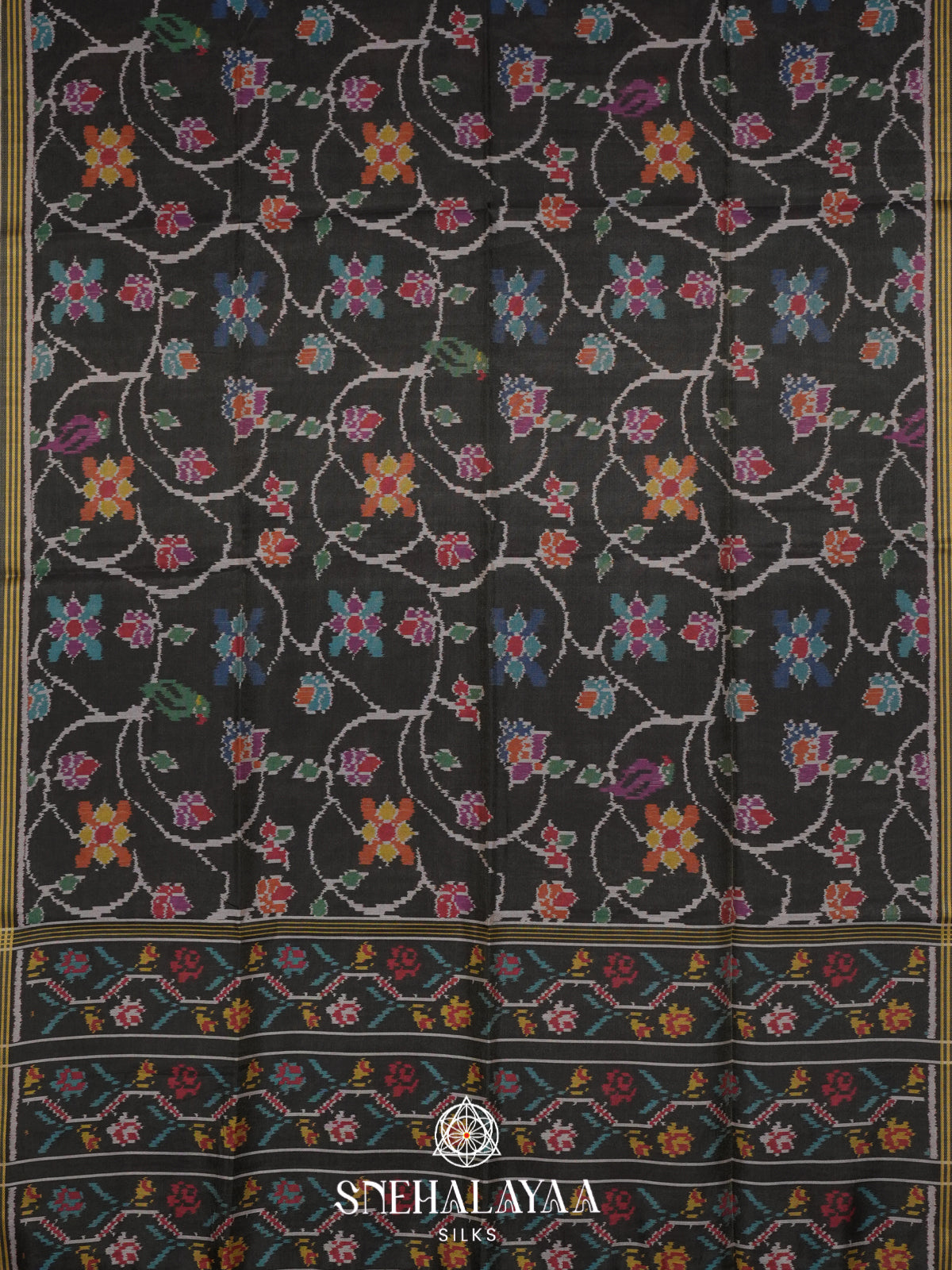 Forest Green Tussar Saree