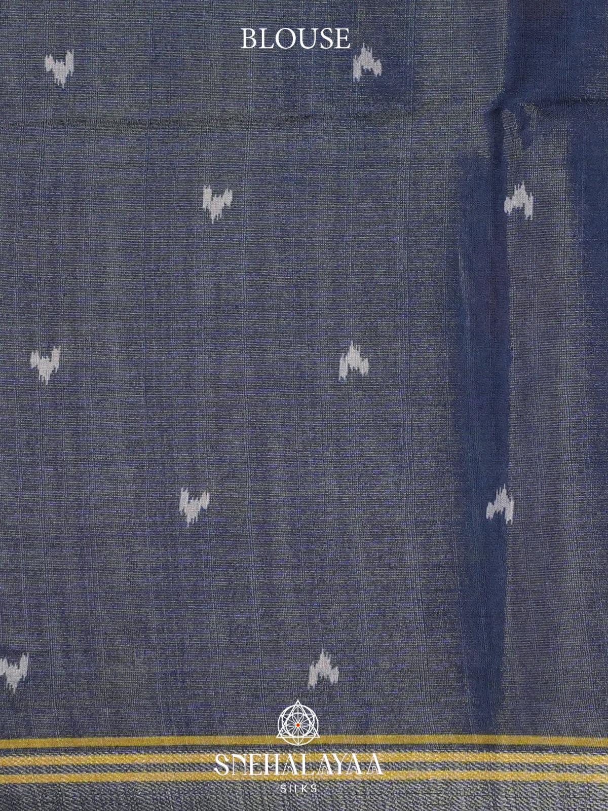 Ink Blue Tussar Saree