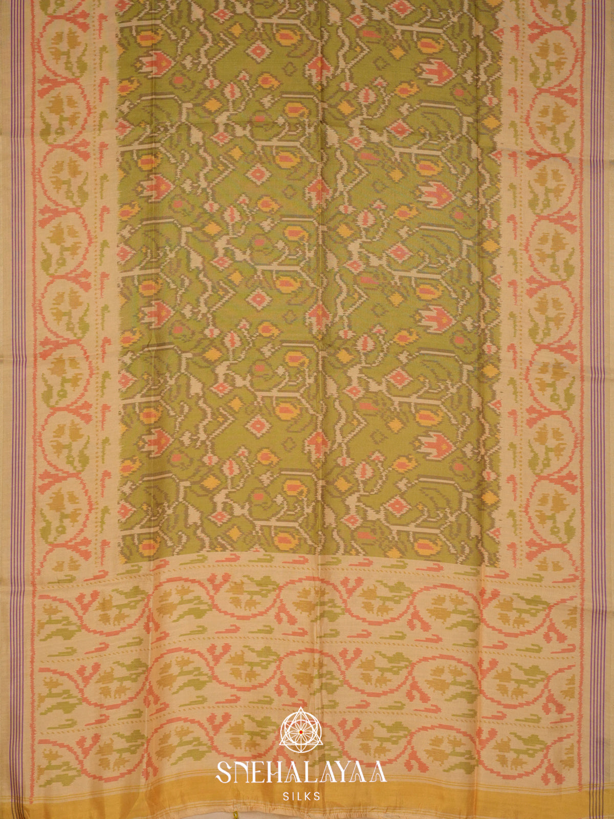 Green Tussar Saree