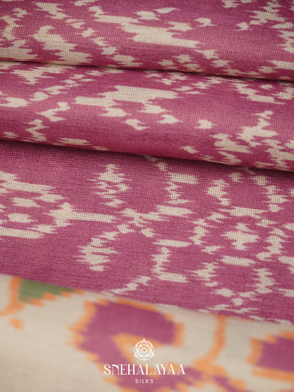 Mauve Pink Tussar Saree