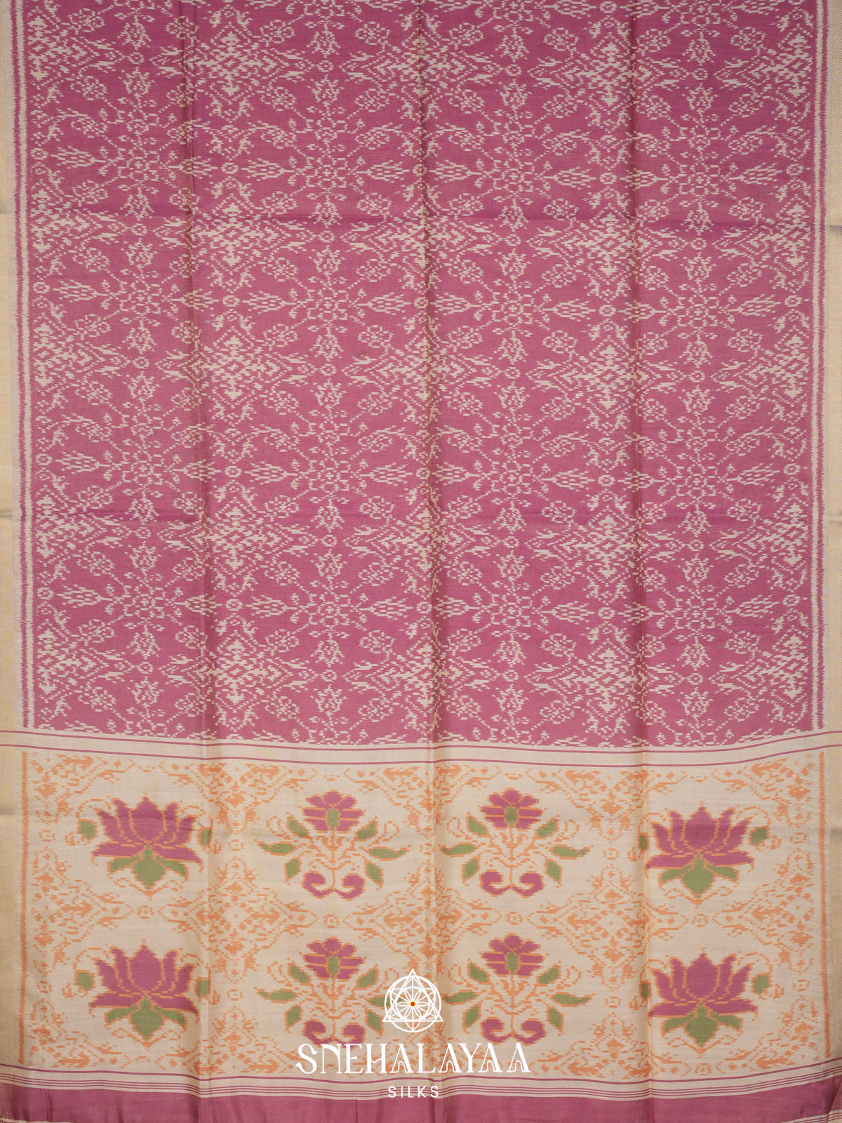 Mauve Pink Tussar Saree