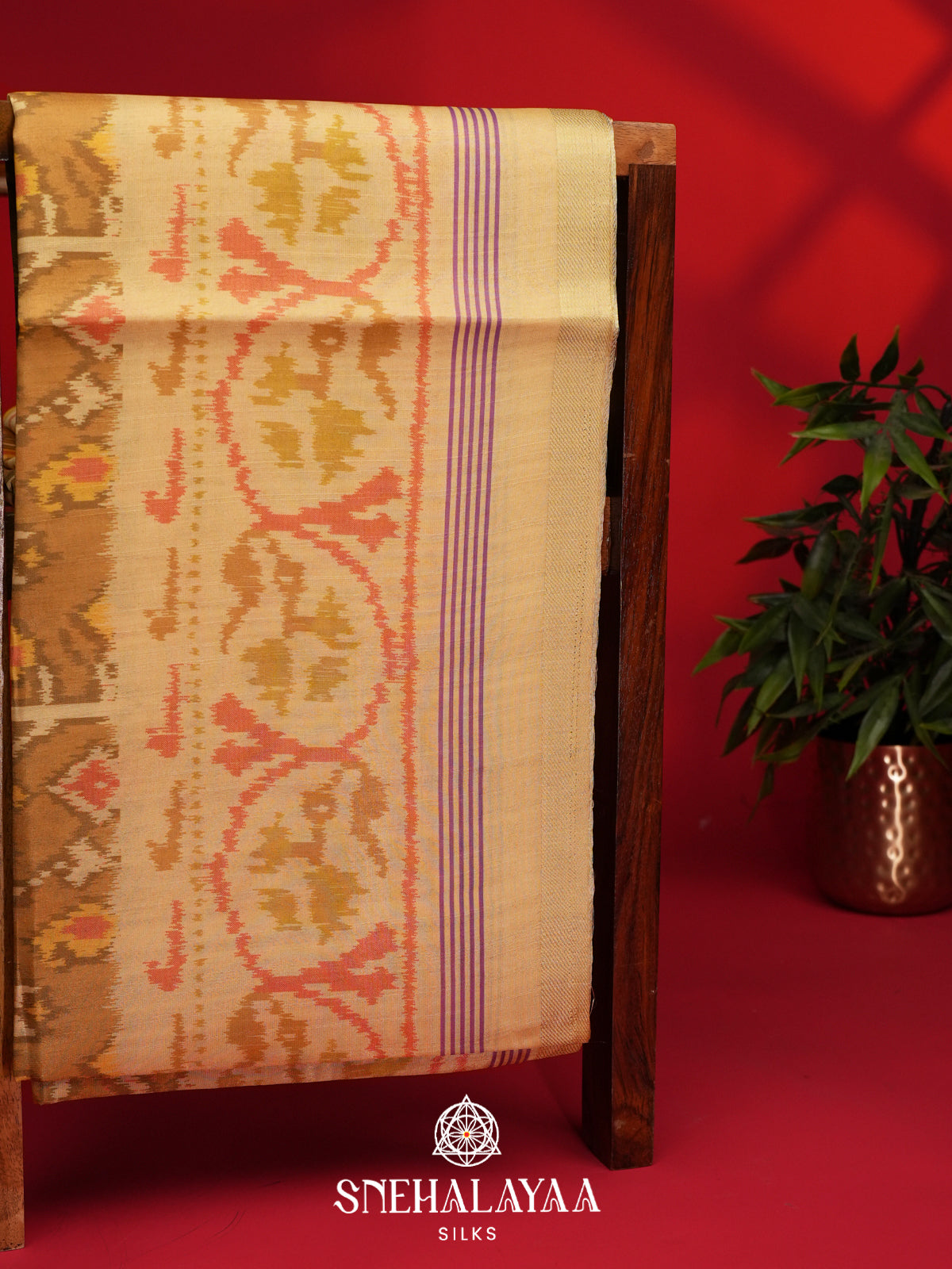 Yellow Tussar Saree
