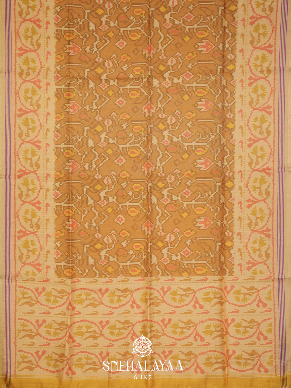 Yellow Tussar Saree