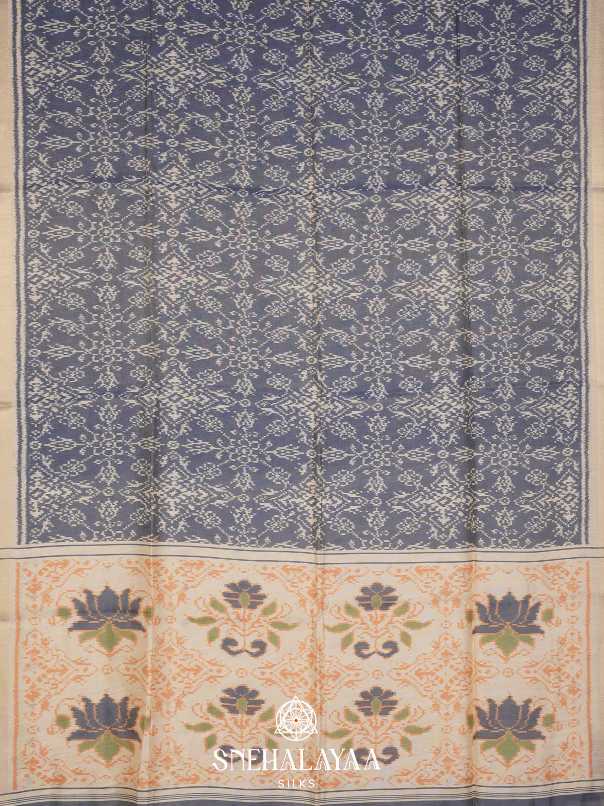 Pale Blue Tussar Saree