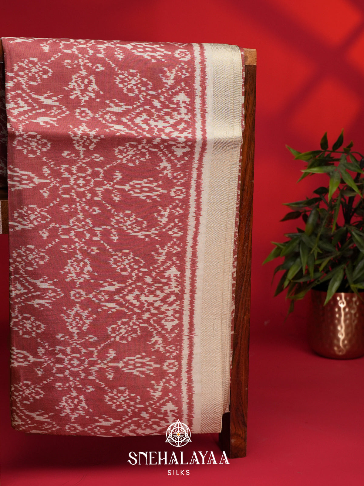 Mauve Pink Tussar Saree