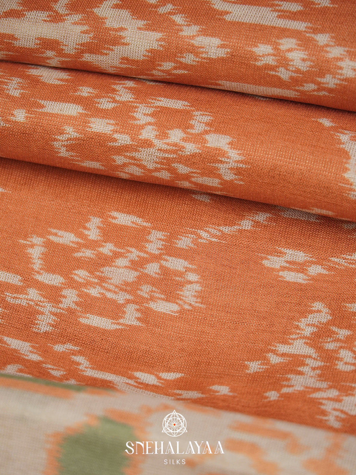 Peach Tussar Saree