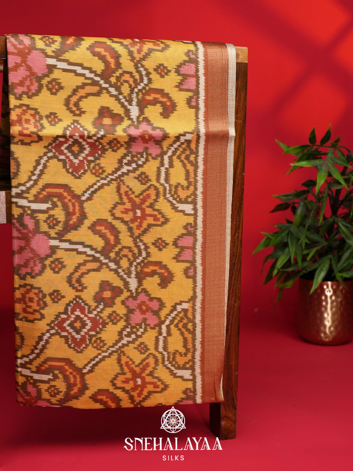 Yellow Tussar Saree