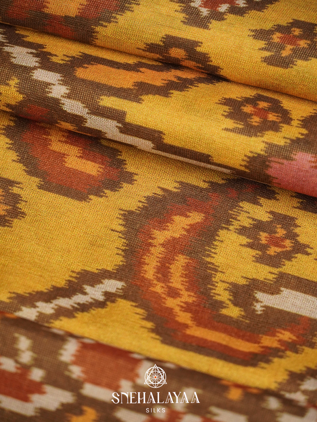 Yellow Tussar Saree