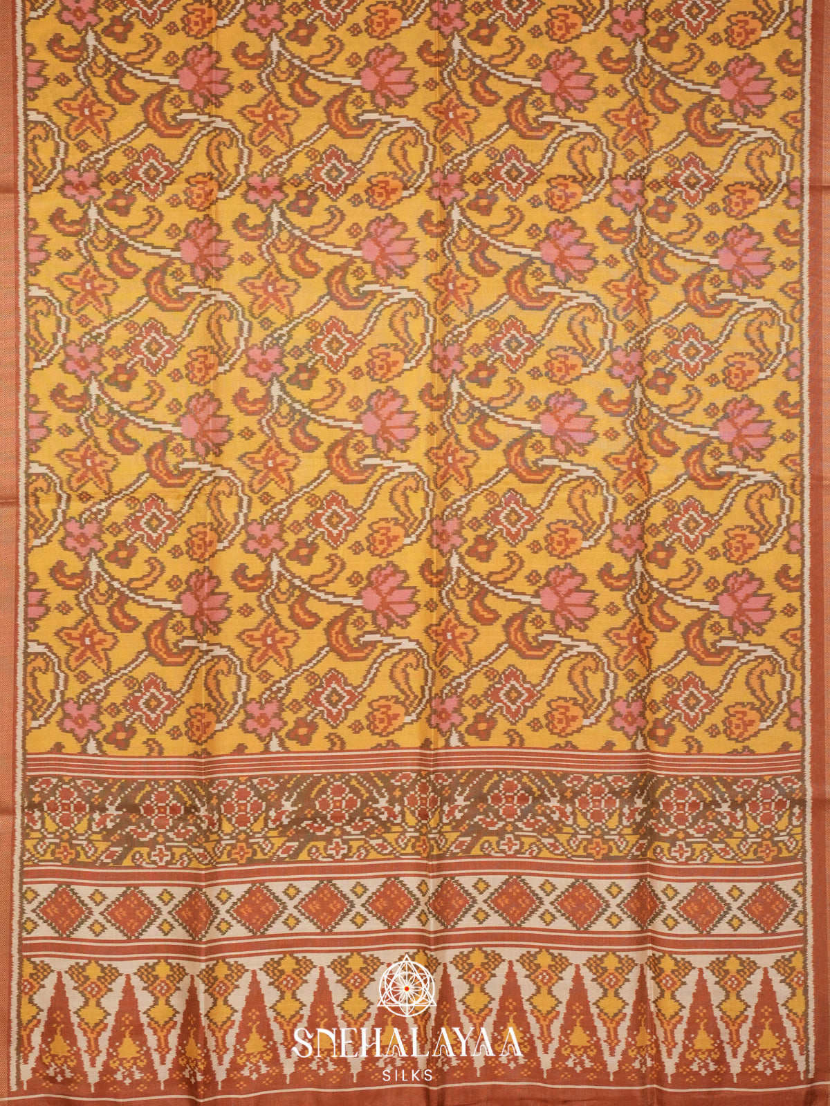 Yellow Tussar Saree