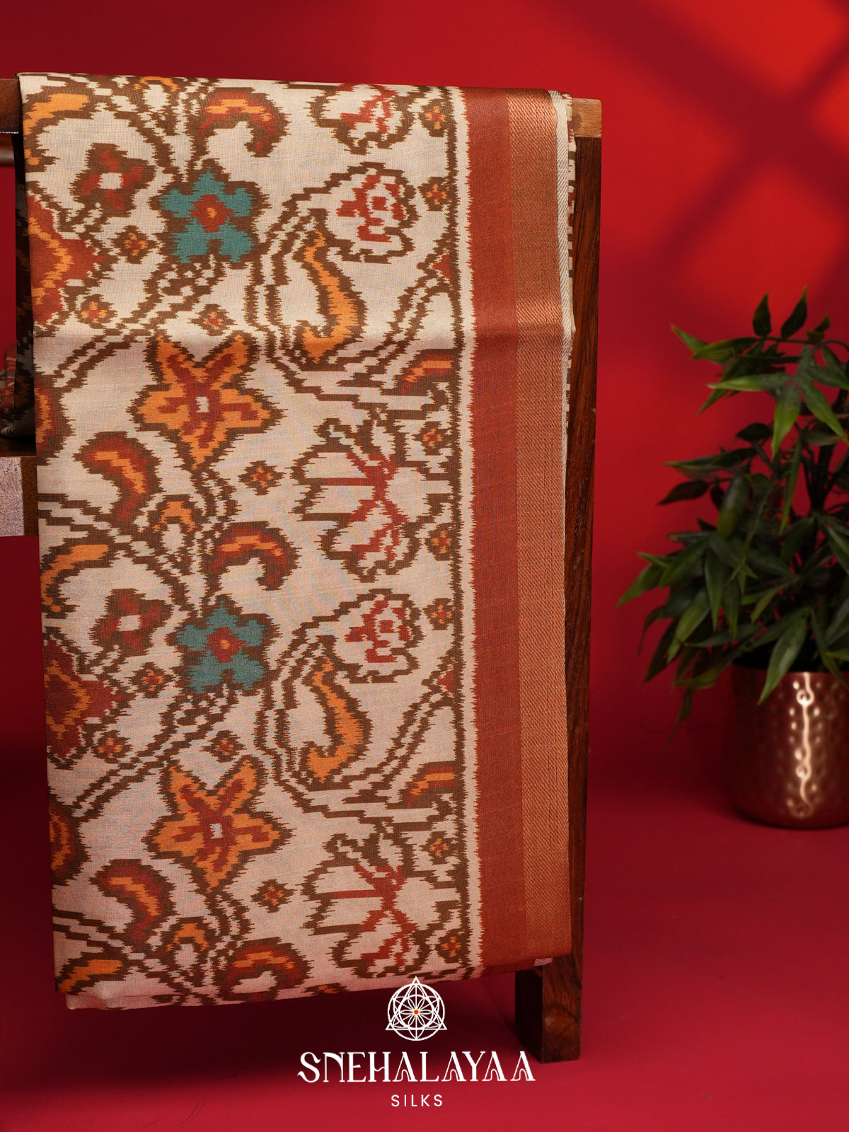Off White Tussar Saree