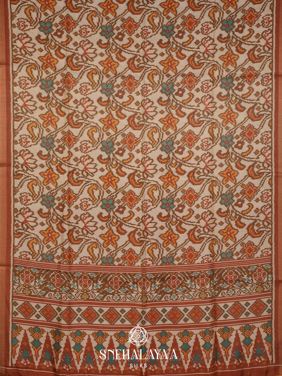 Off White Tussar Saree