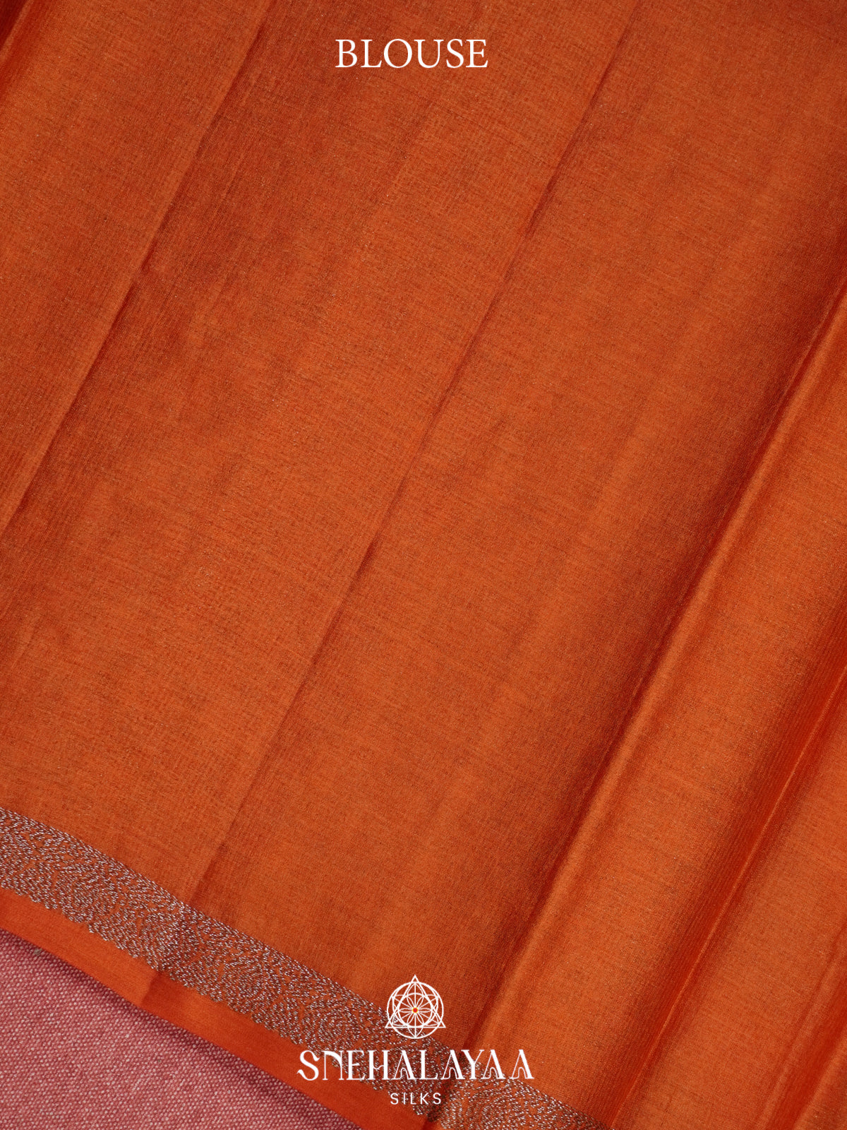 Rust Orange Tussar Saree