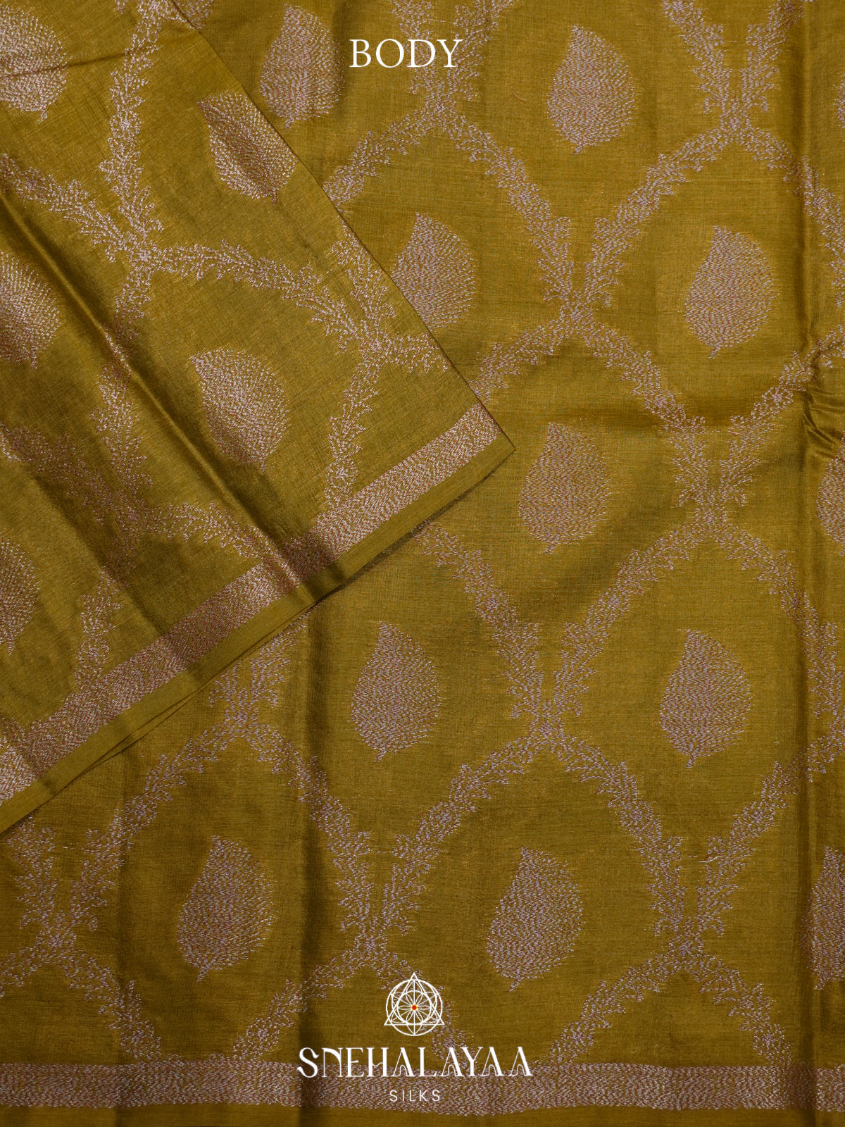 Mehandi Green Tussar Saree
