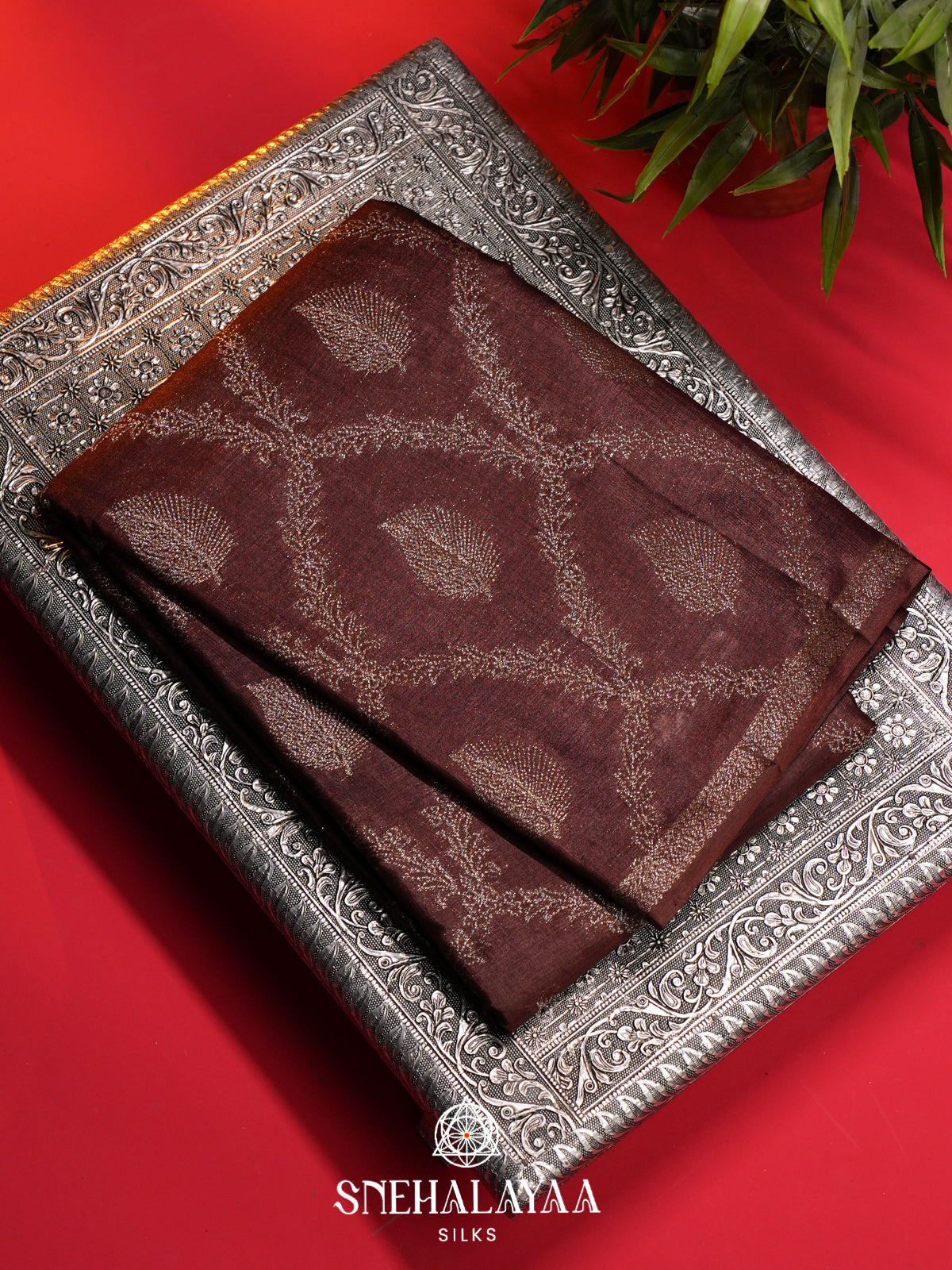 Coffee Brown Tussar Saree