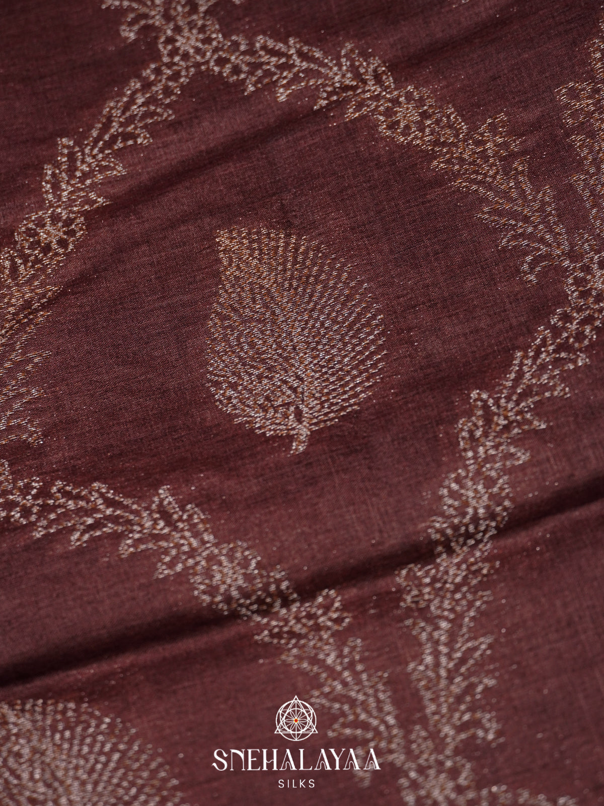 Coffee Brown Tussar Saree