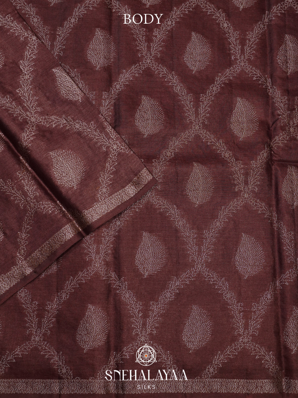 Coffee Brown Tussar Saree