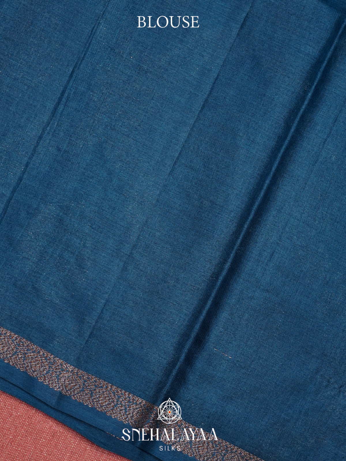 Peacock Blue Tussar Saree
