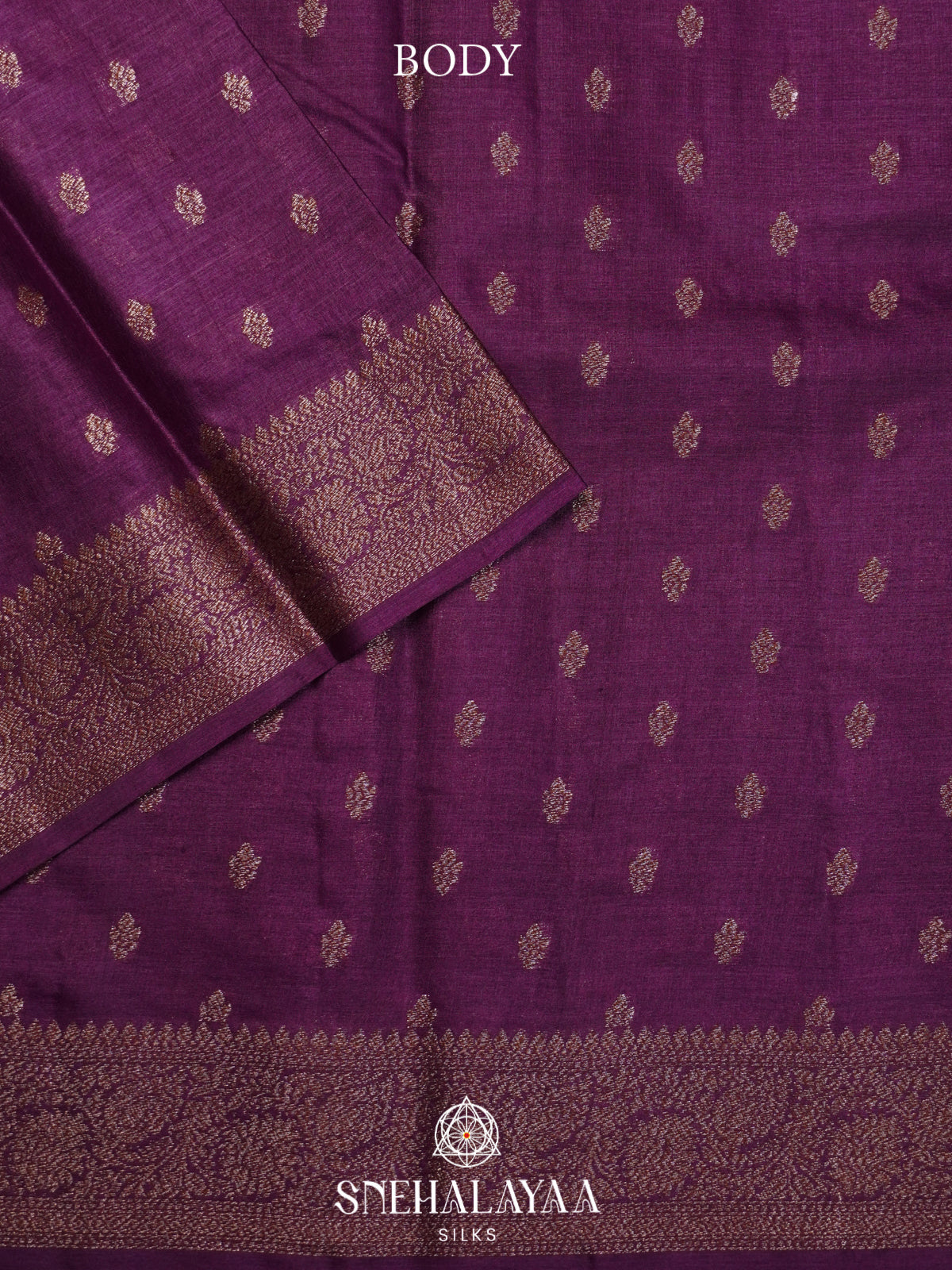 Plum Tussar Saree