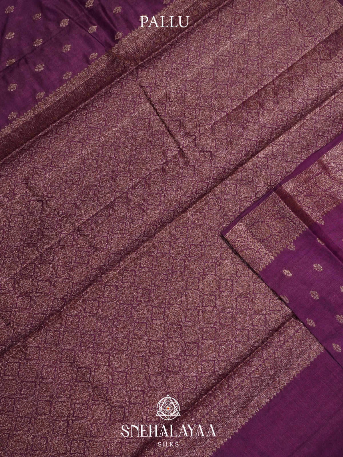 Plum Tussar Saree
