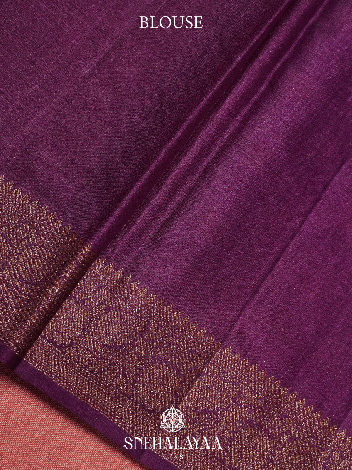 Plum Tussar Saree