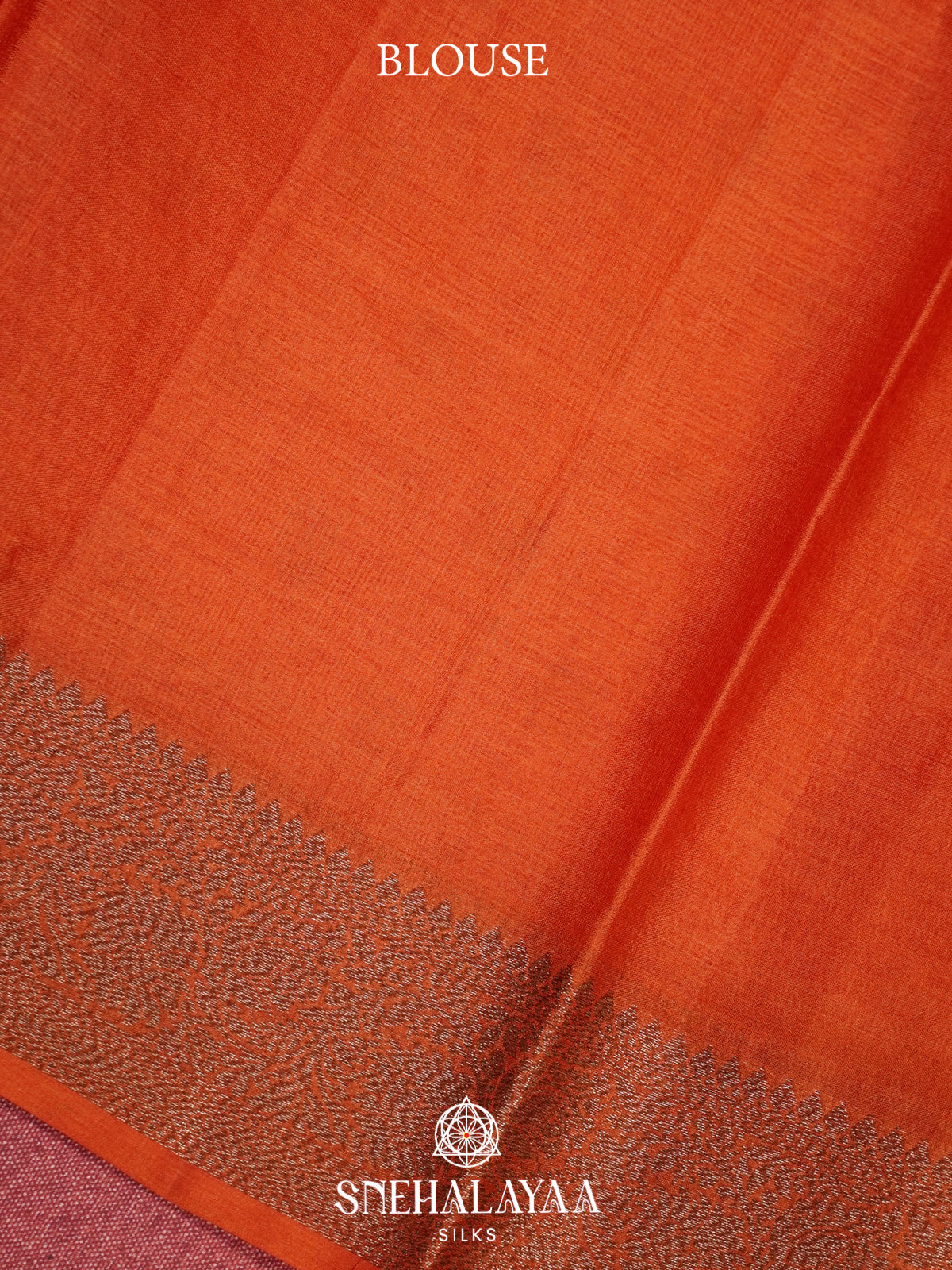 Rust Orange Tussar Saree