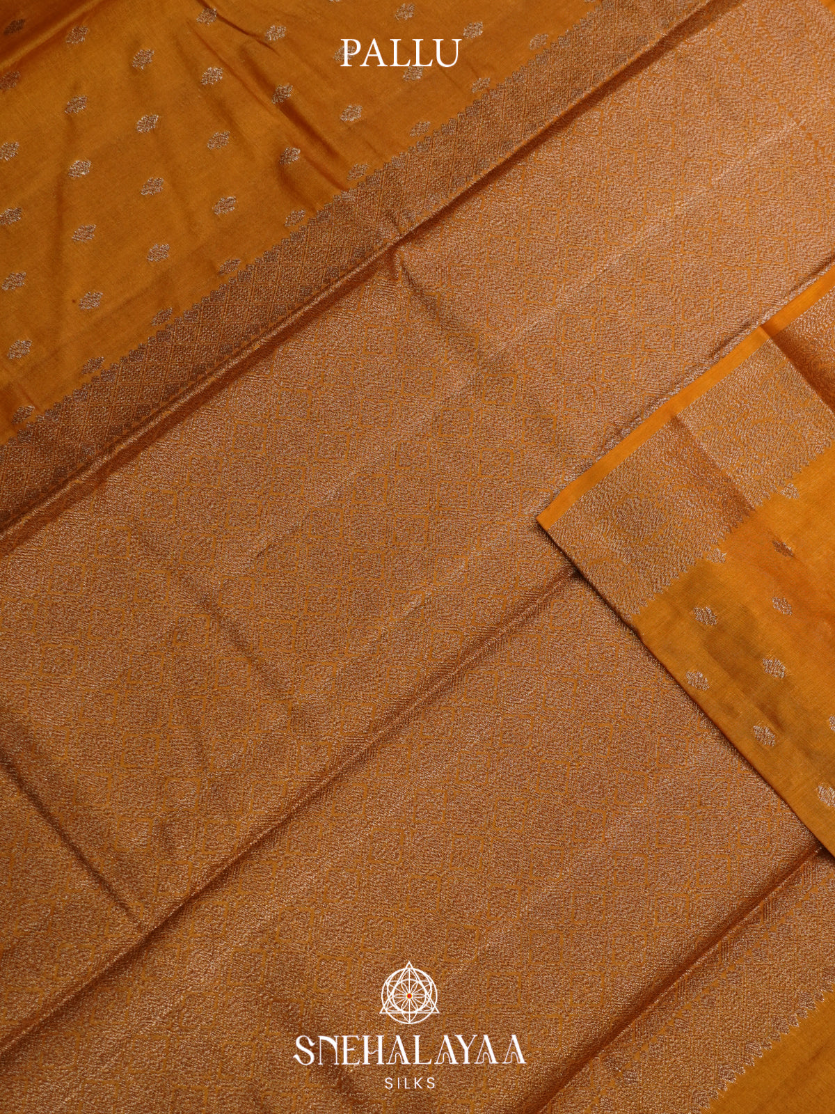 Mustard Yellow Tussar Saree