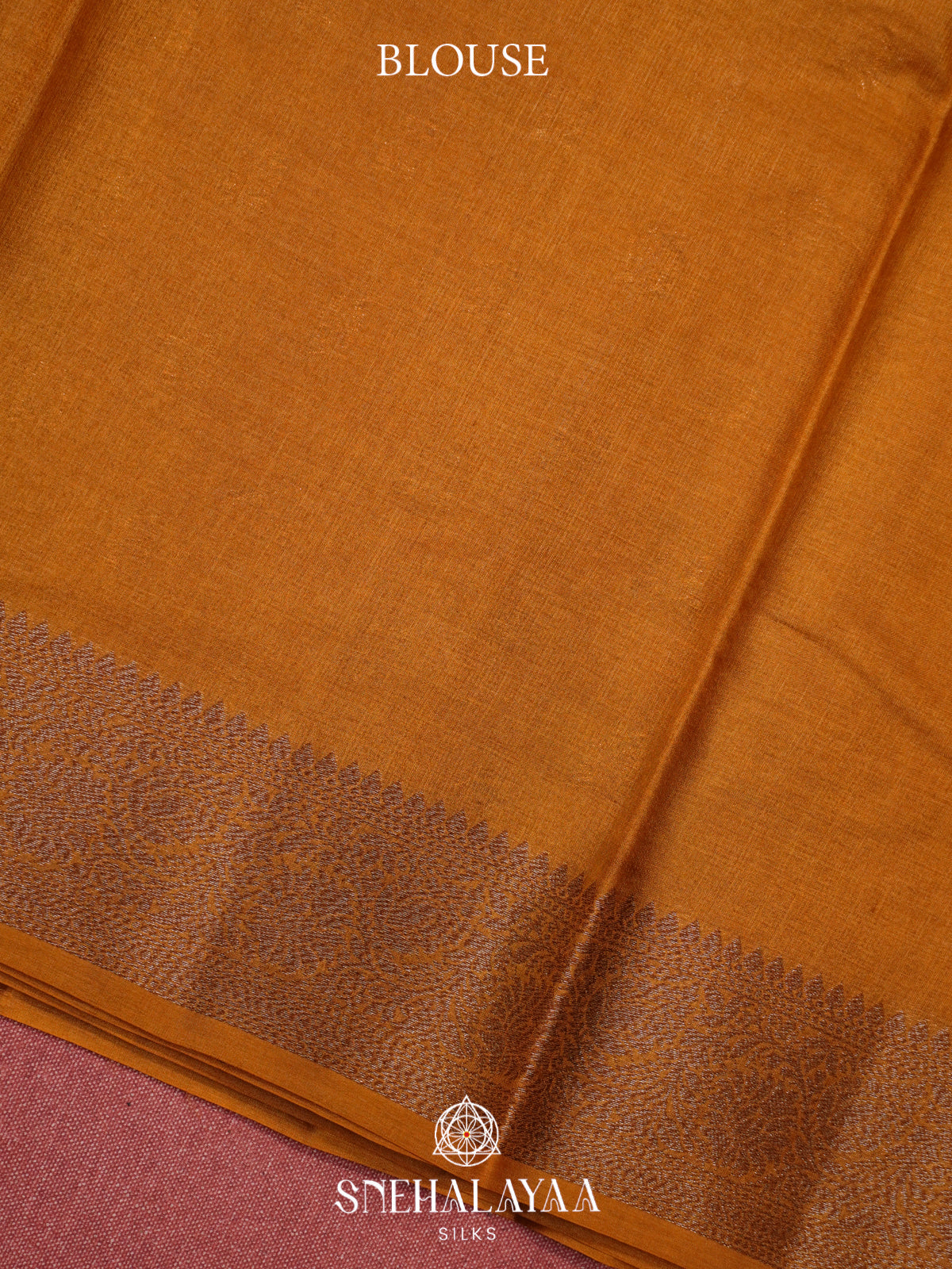 Mustard Yellow Tussar Saree