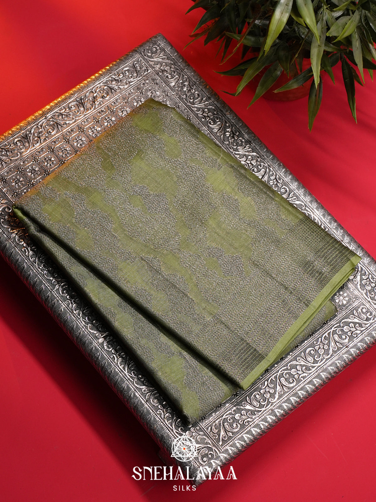 Pale Green Tussar Saree