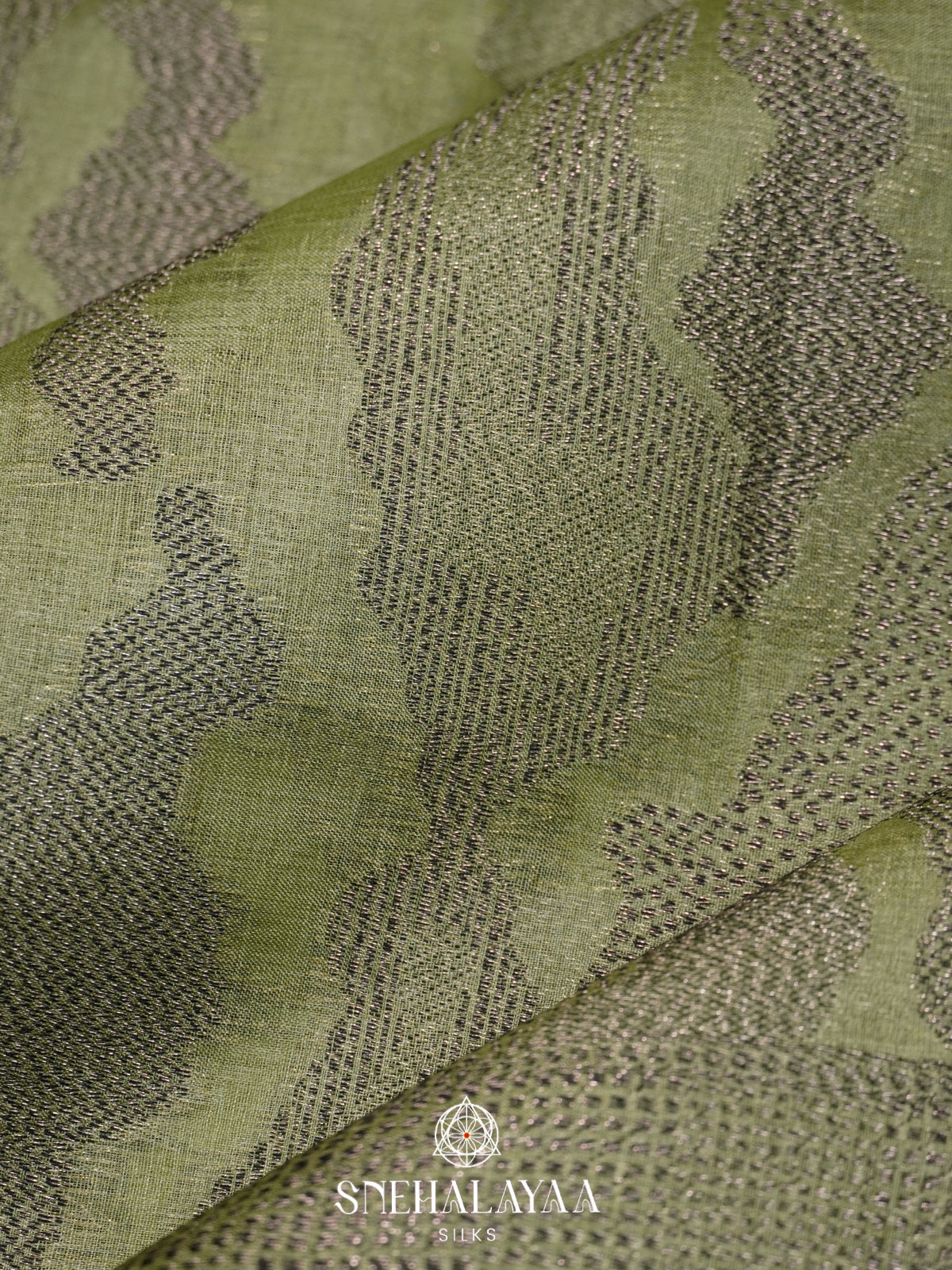 Pale Green Tussar Saree