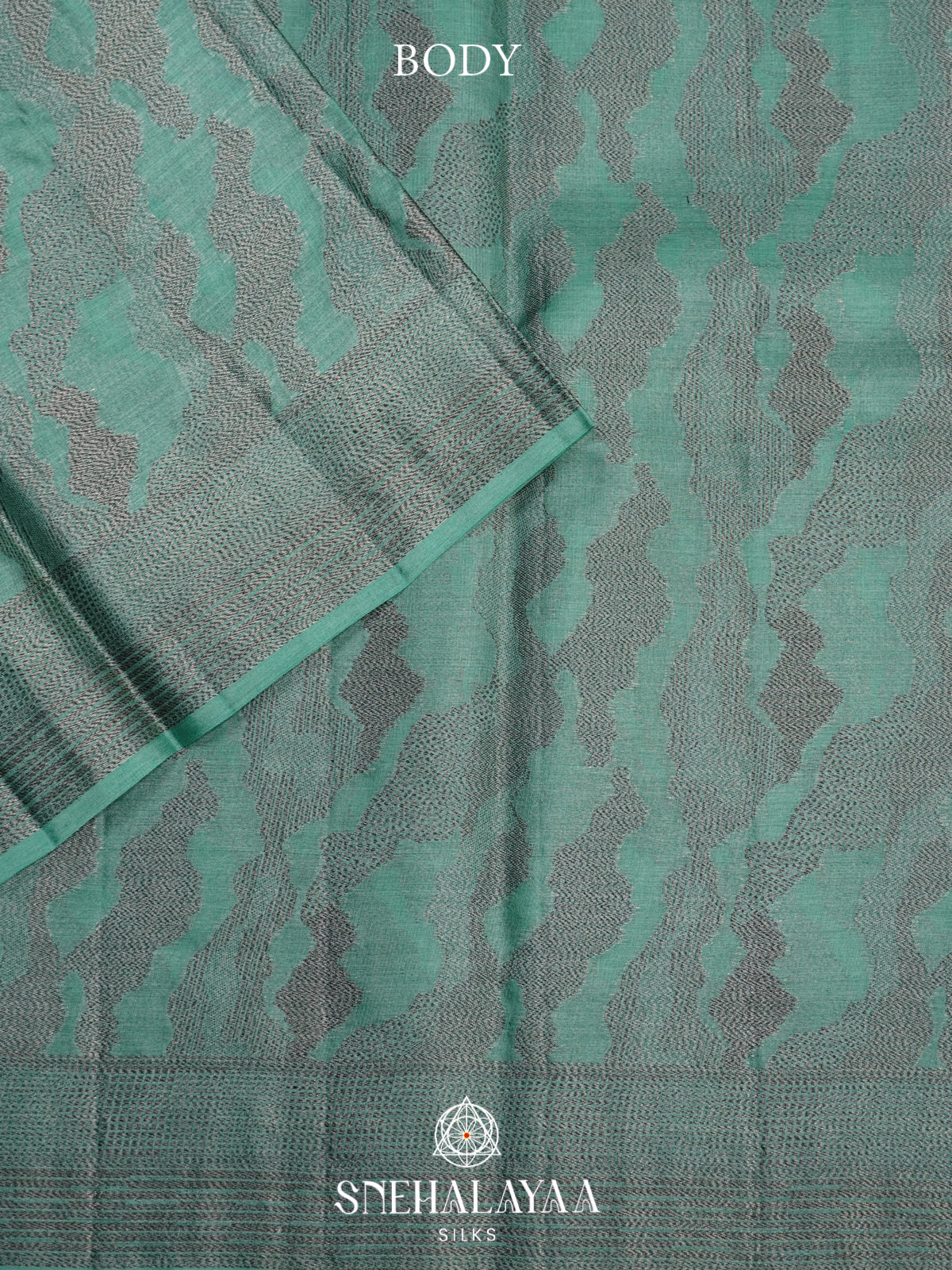 Teal Green Tussar Saree