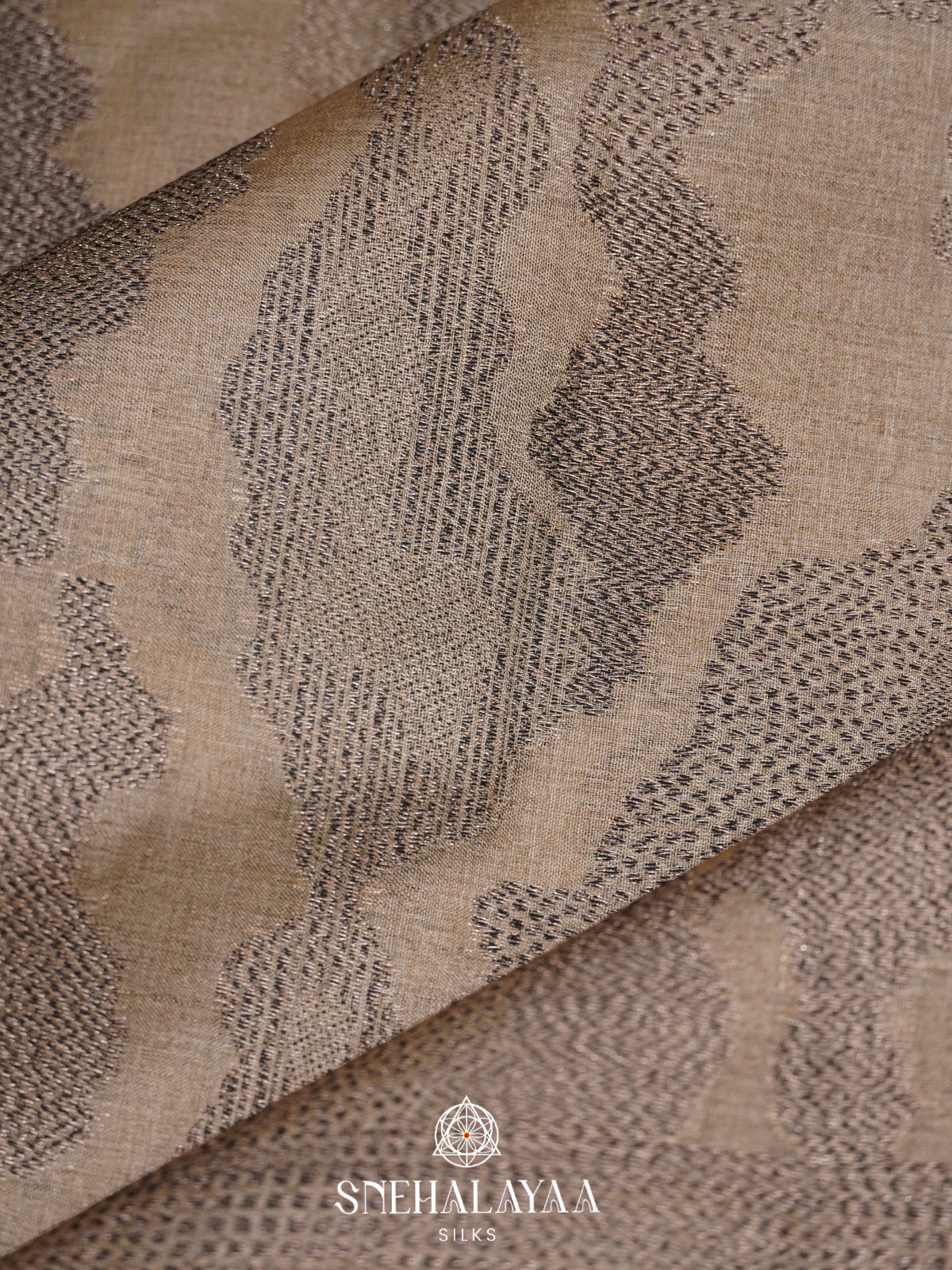 Beige Tussar Saree