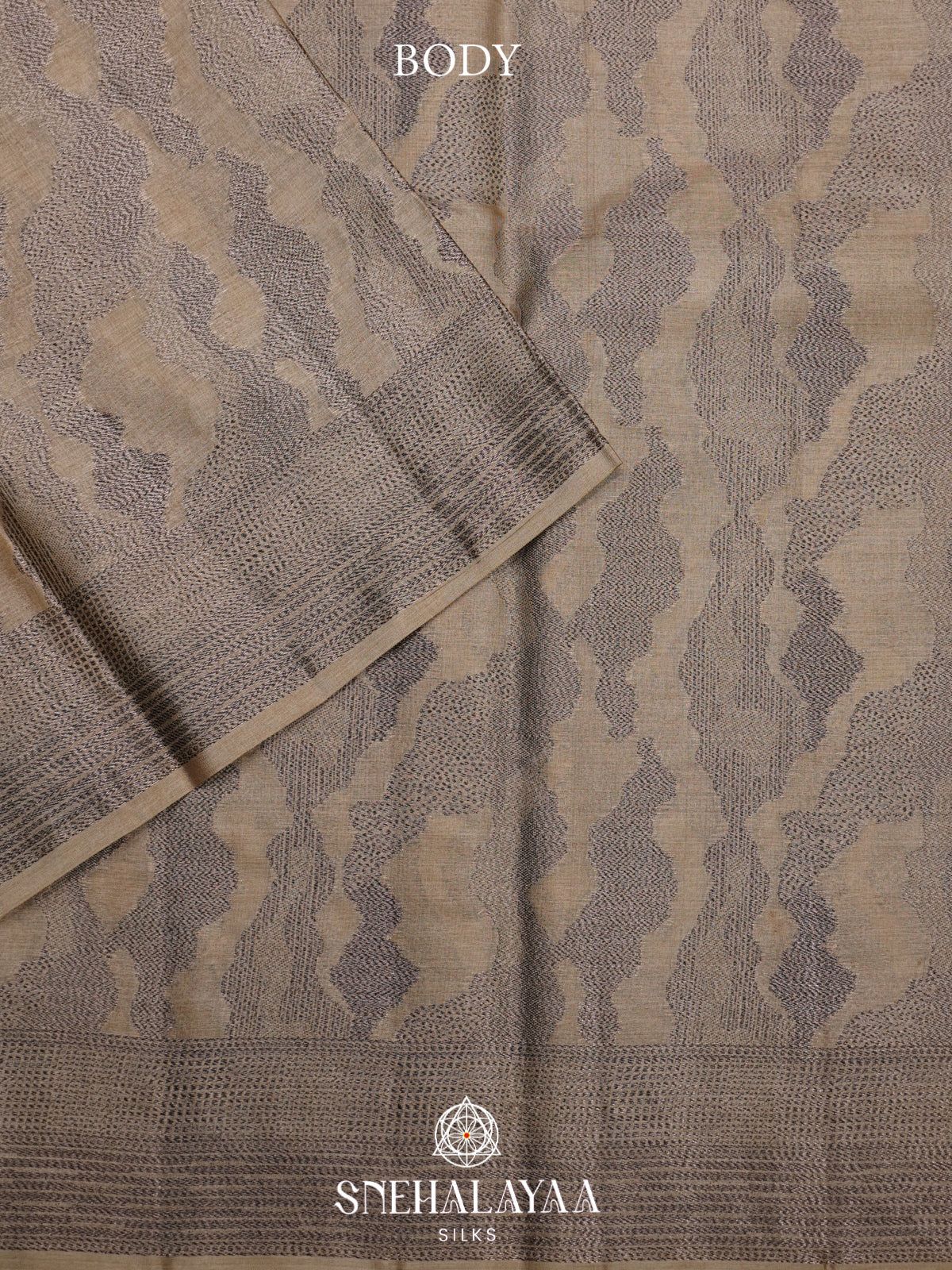 Beige Tussar Saree