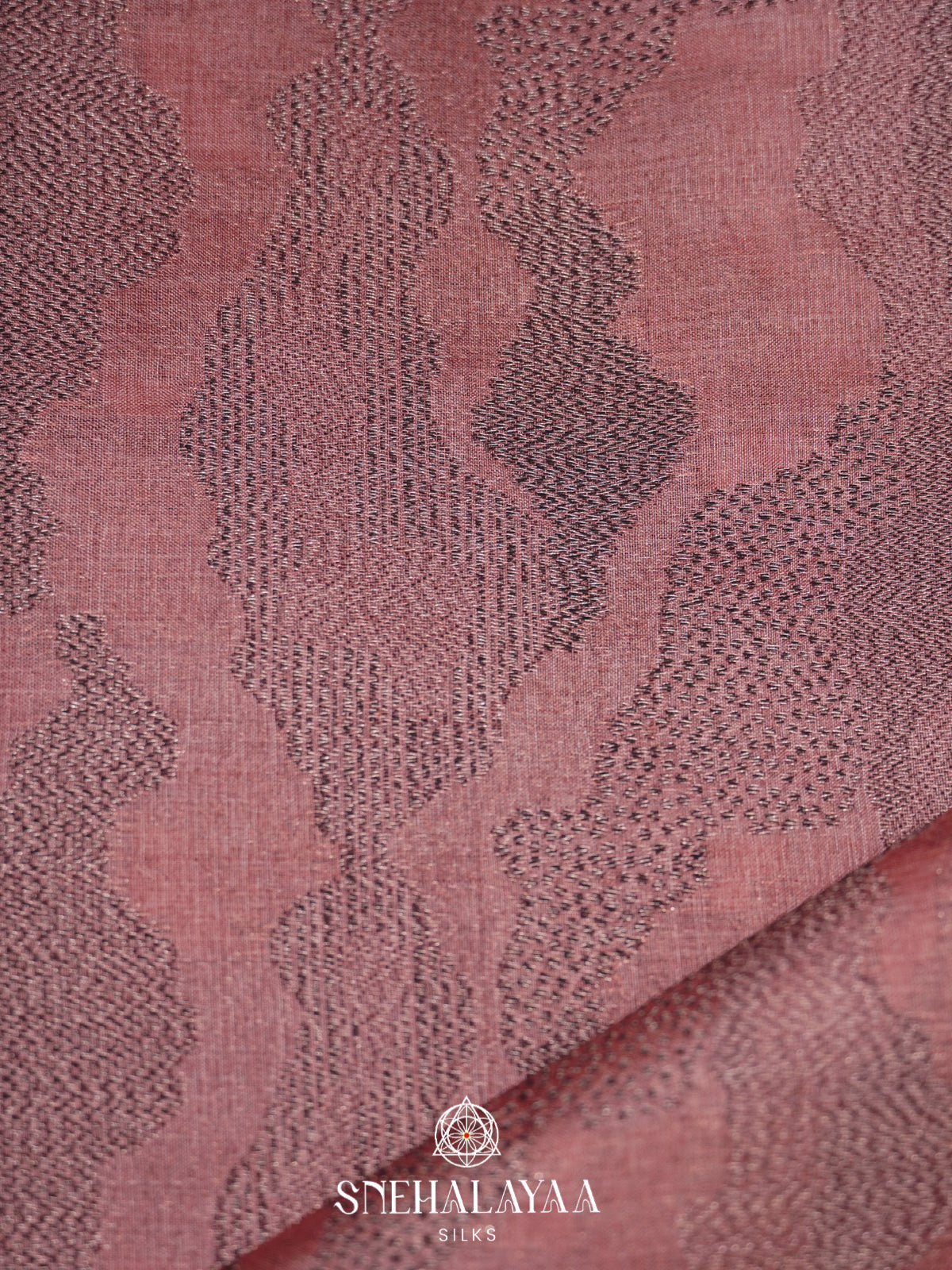 Mauve Pink Tussar Saree