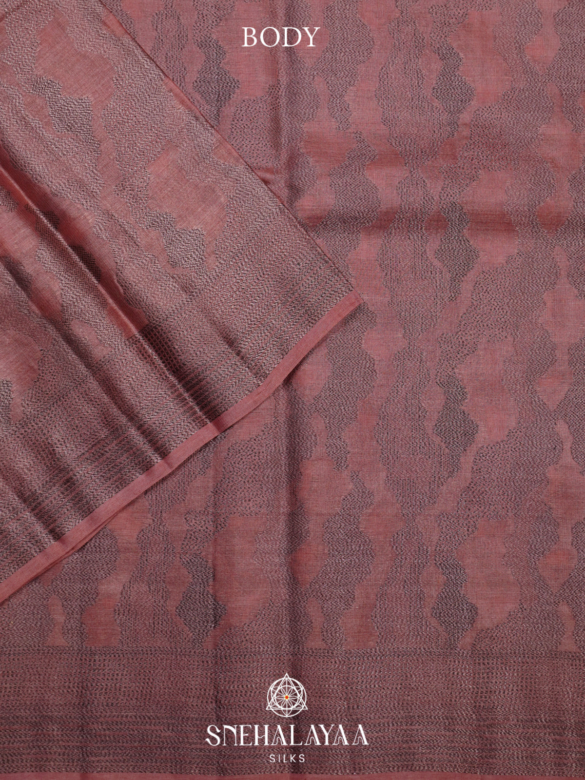 Mauve Pink Tussar Saree