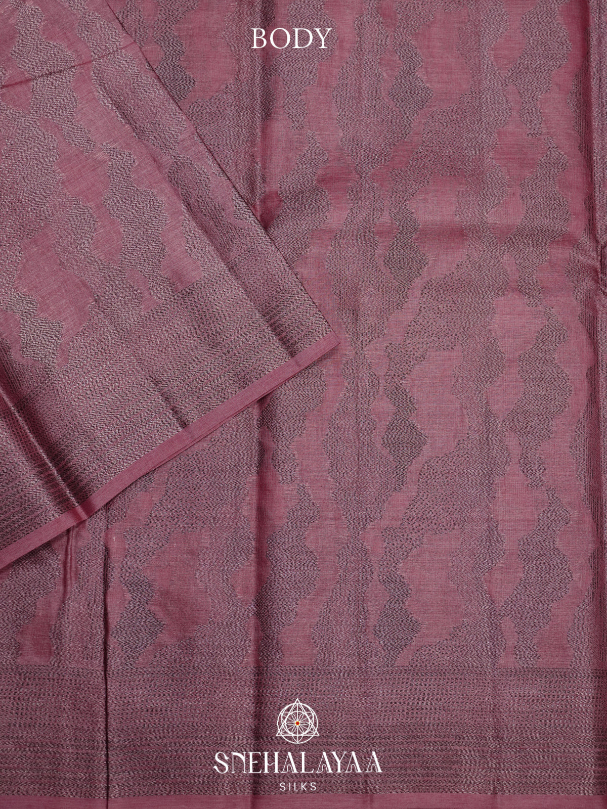 Mauve Pink Tussar Saree