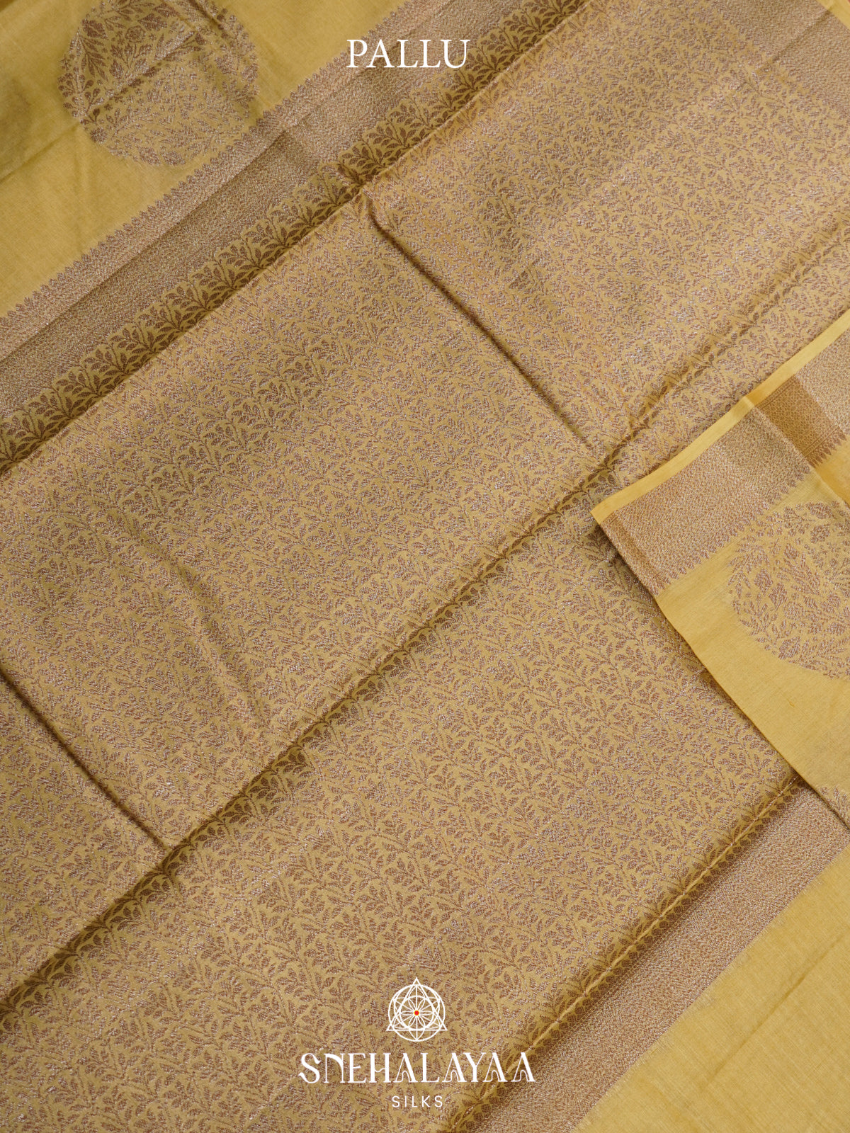 Pale Yellow Tussar Saree