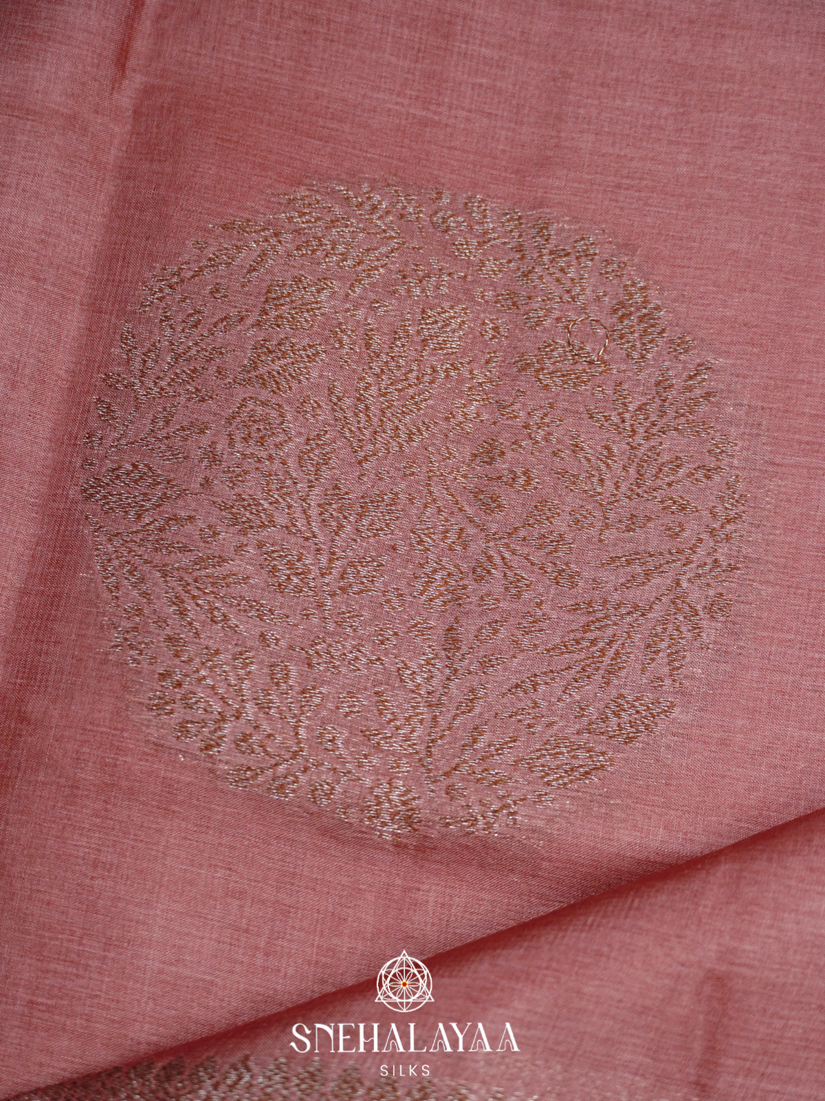 Pale Pink Tussar Saree