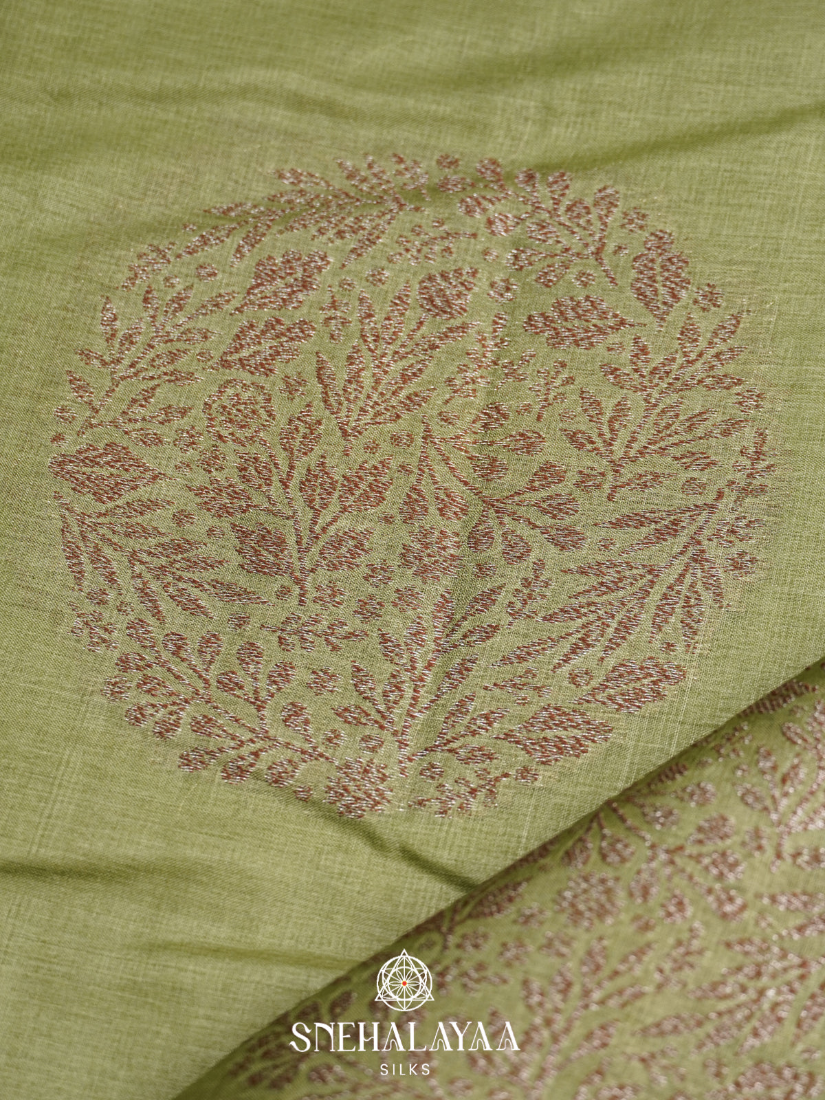 Pista Green Tussar Saree
