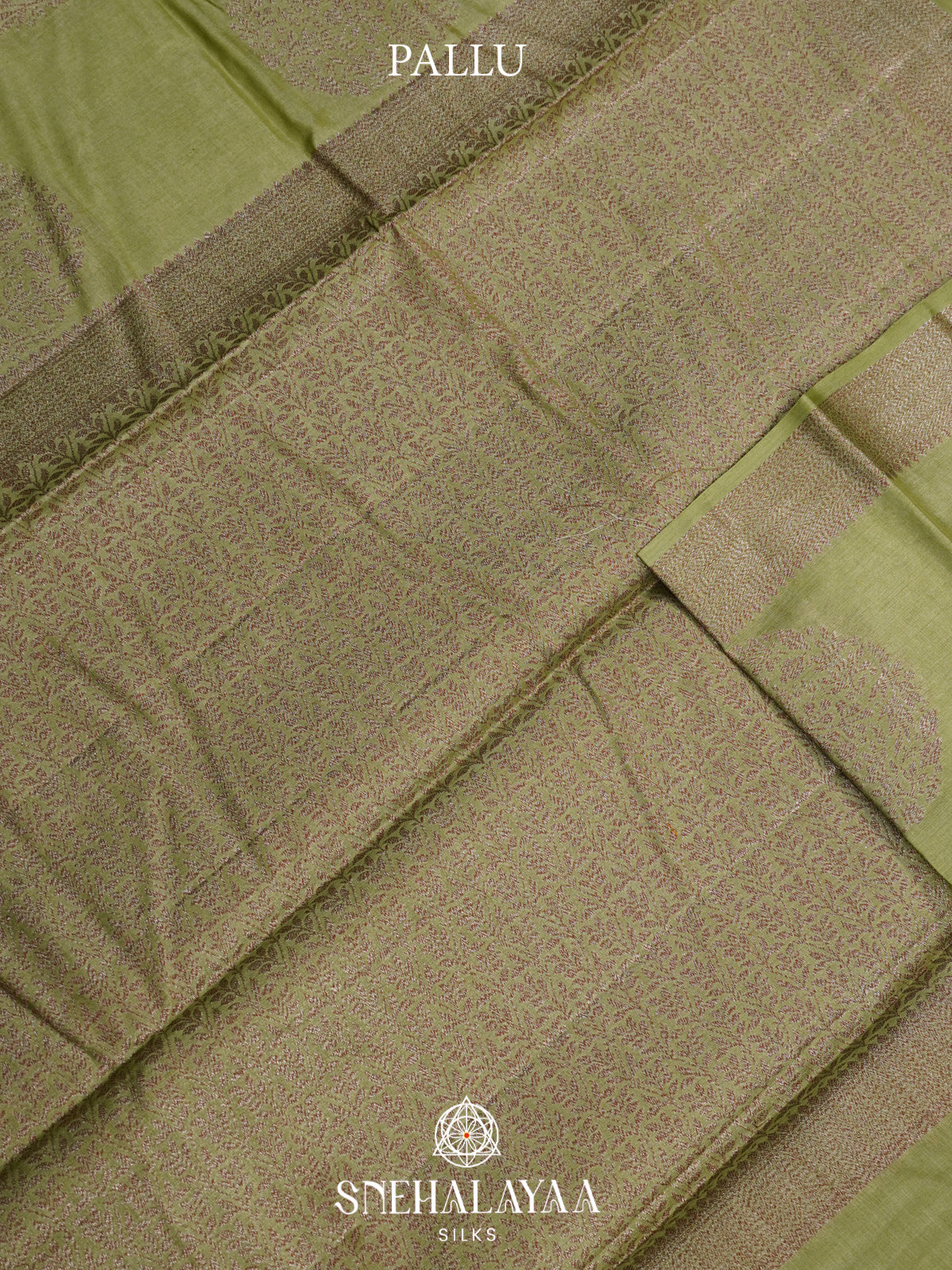 Pista Green Tussar Saree