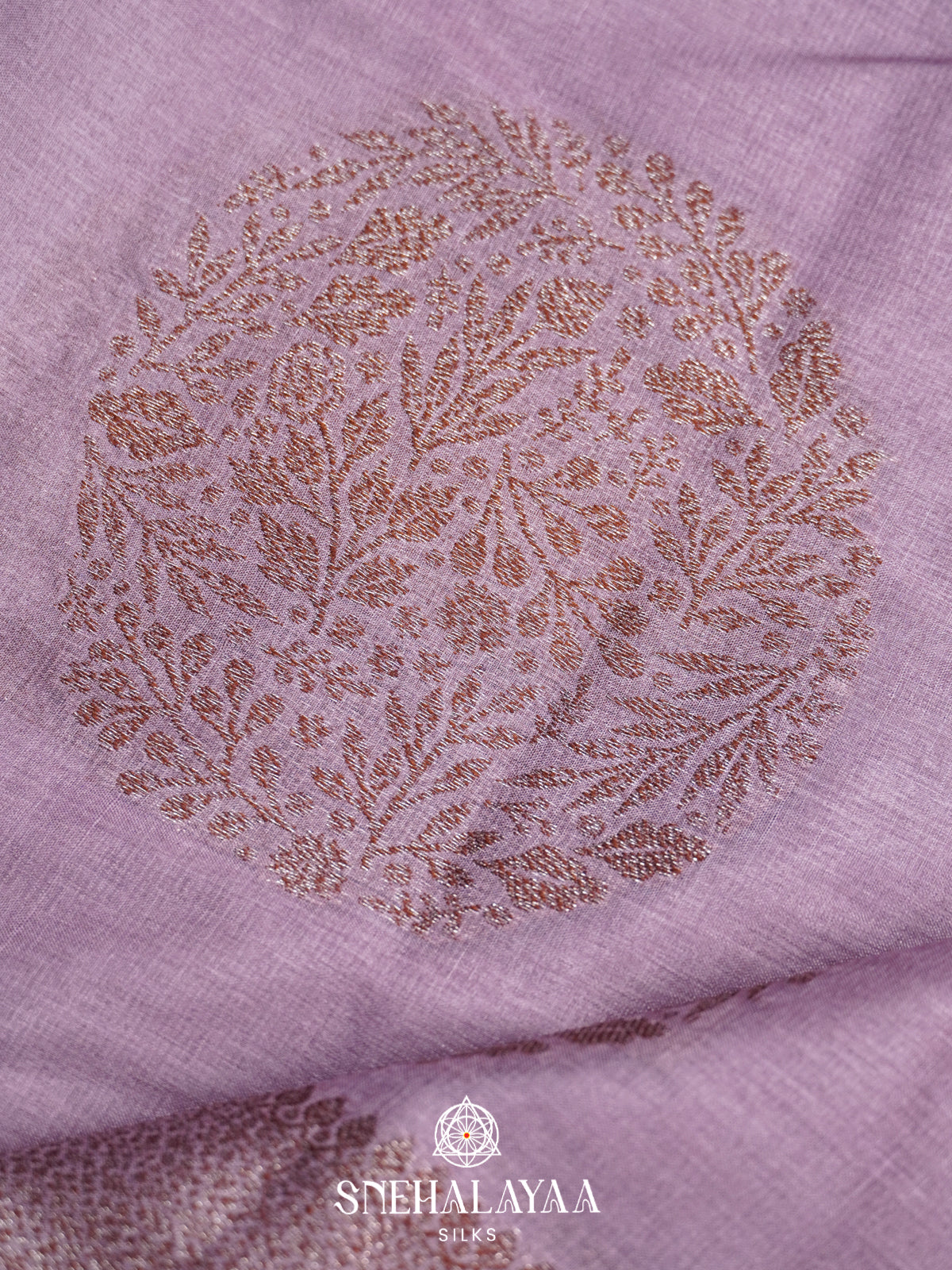 Lilac Tussar Saree